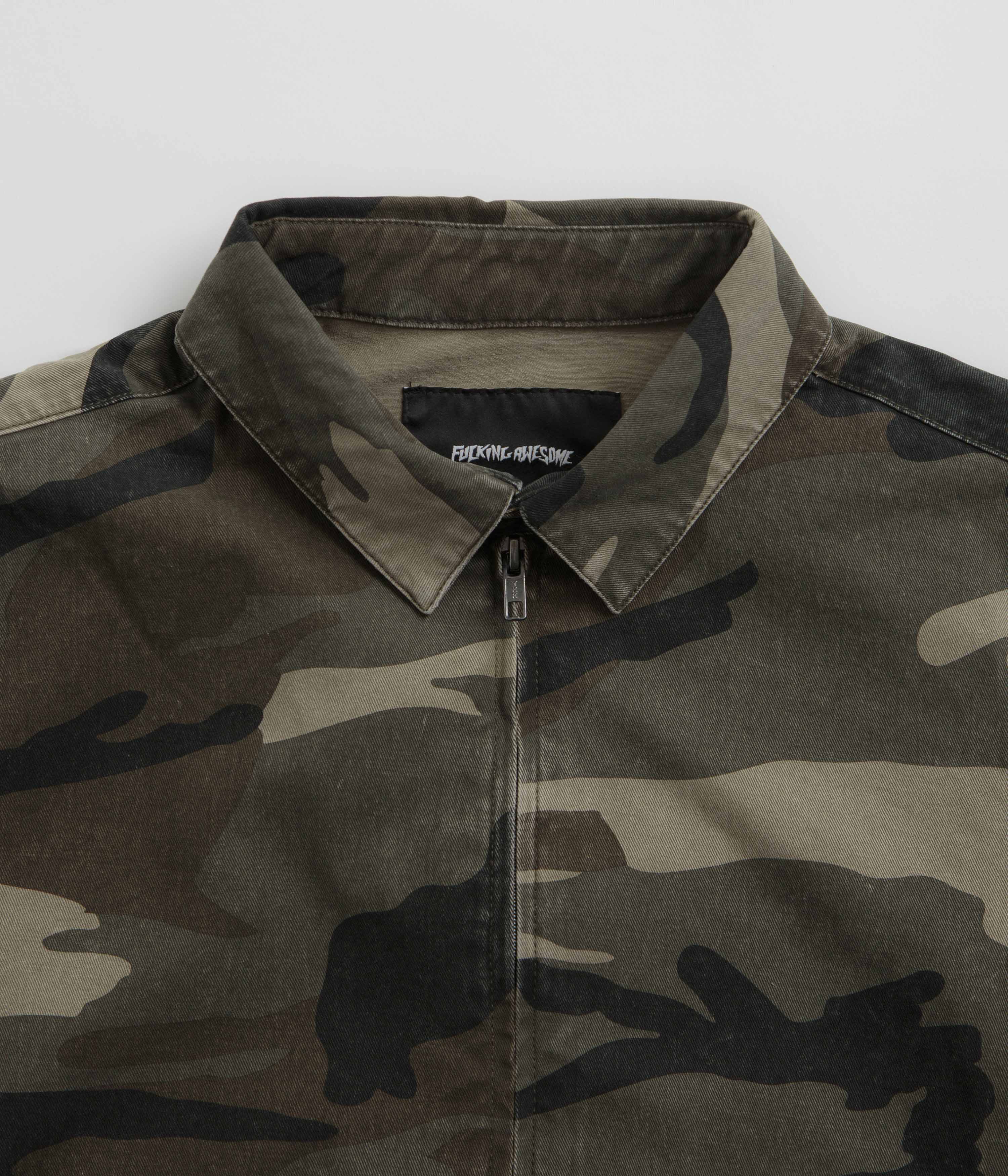 Fucking Awesome Washed Harrington Jacket - Camo - Image 5