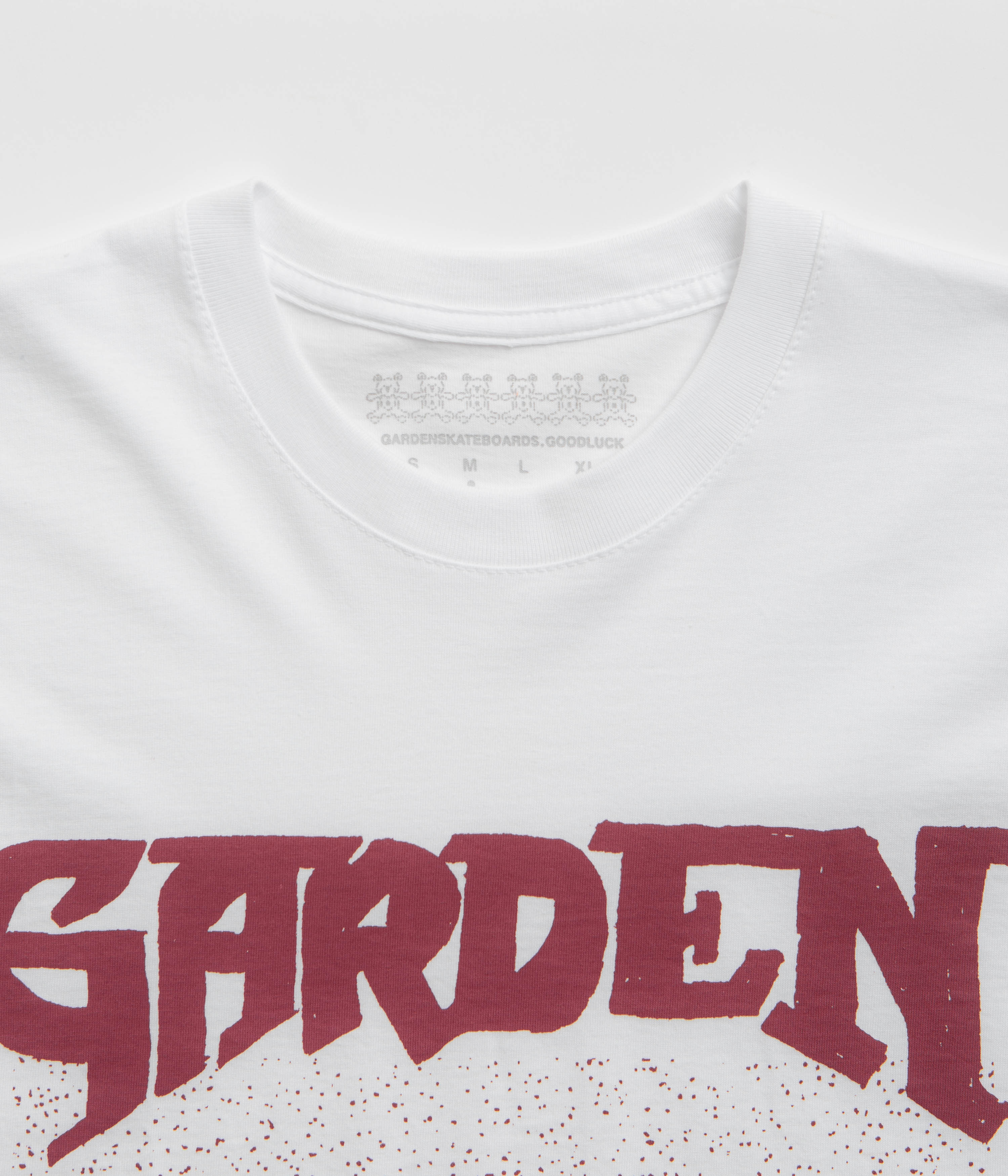 Garden Not A Race T-Shirt - White / Maroon - Image 3