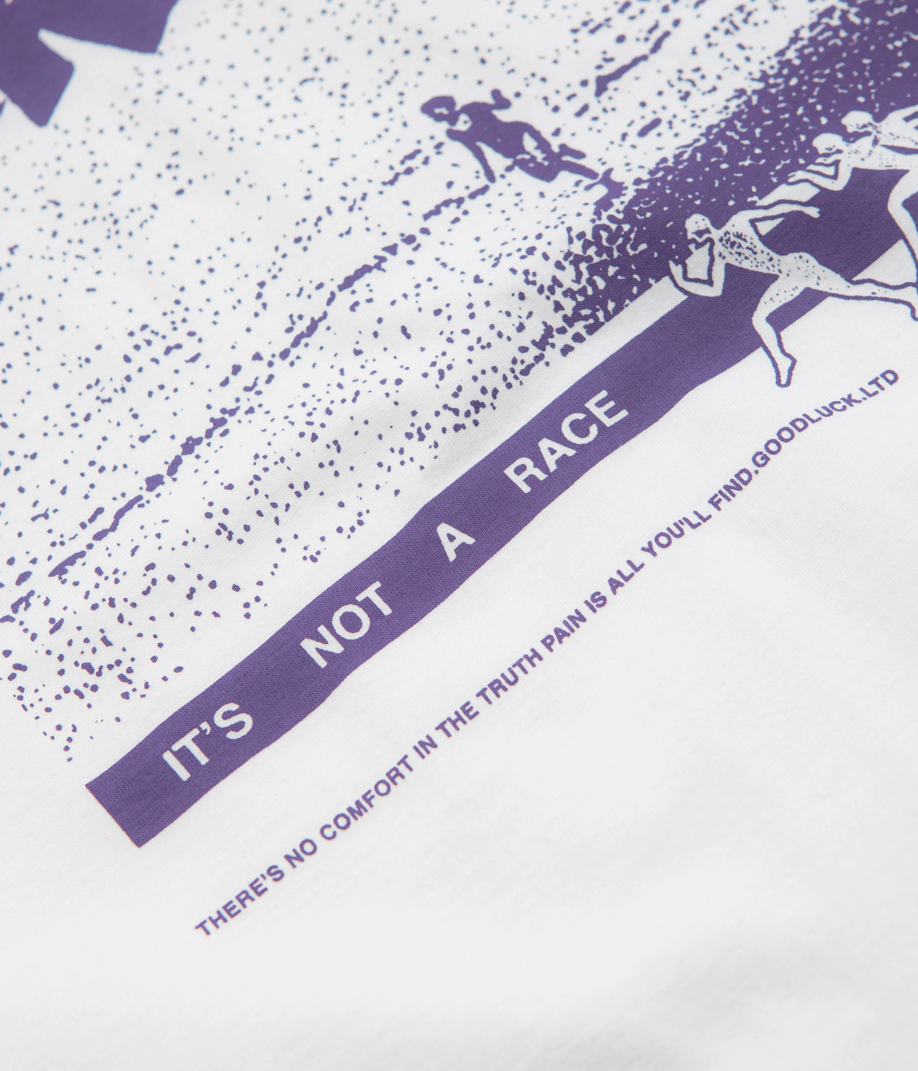 Garden Not A Race T-Shirt - White / Purple - Image 2