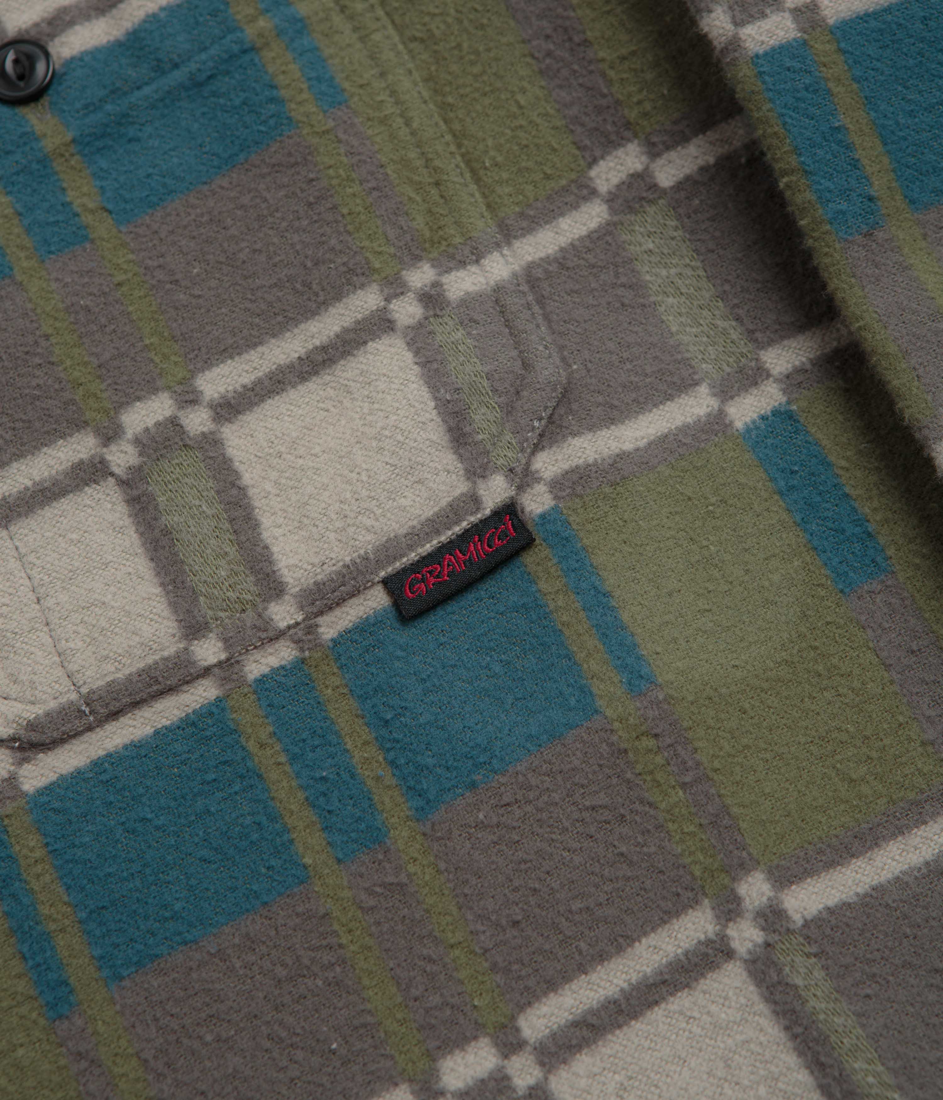 Gramicci Anthony Flannel Shirt - Silver Check - Image 3