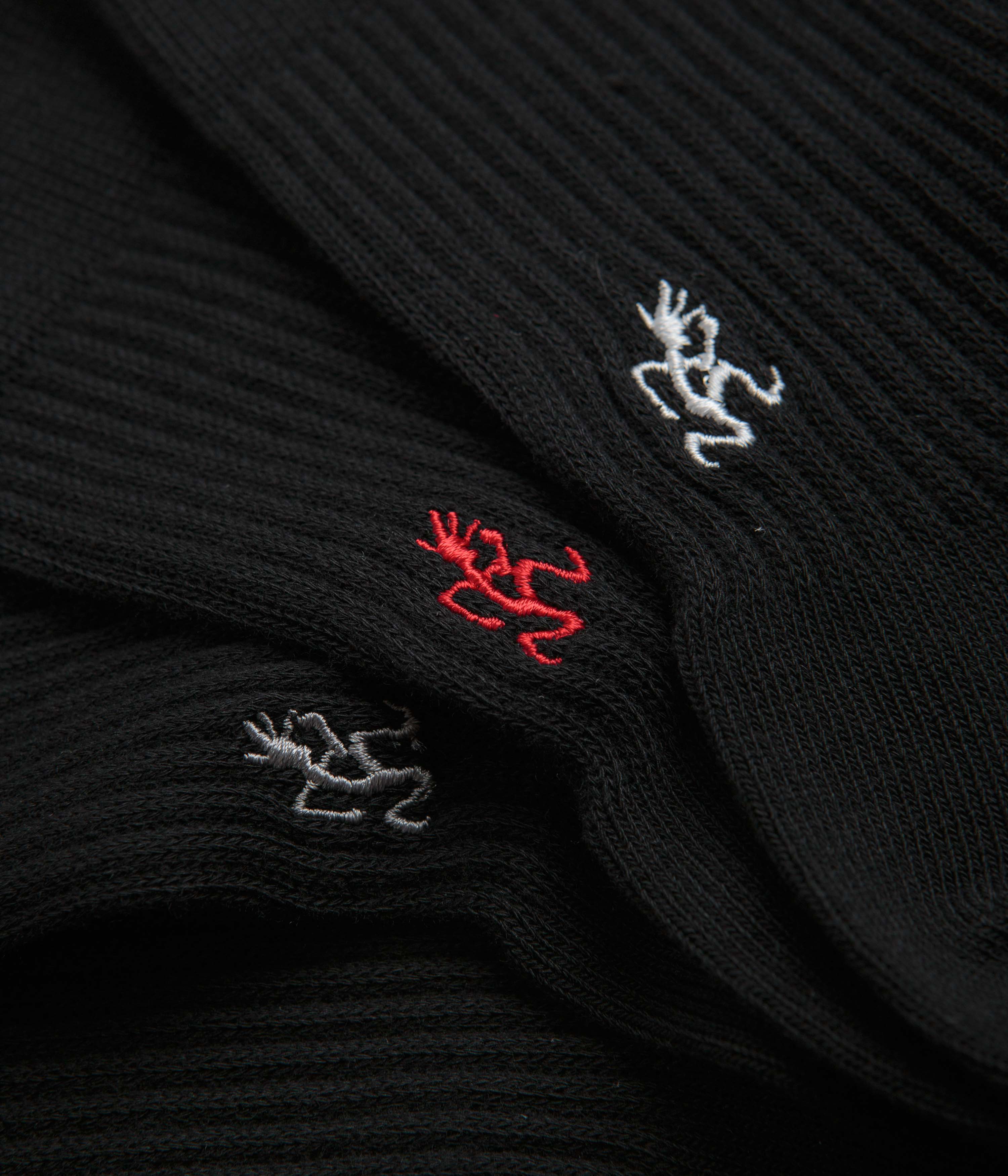 Gramicci Basic Crew Socks - Black / Multi - Image 2
