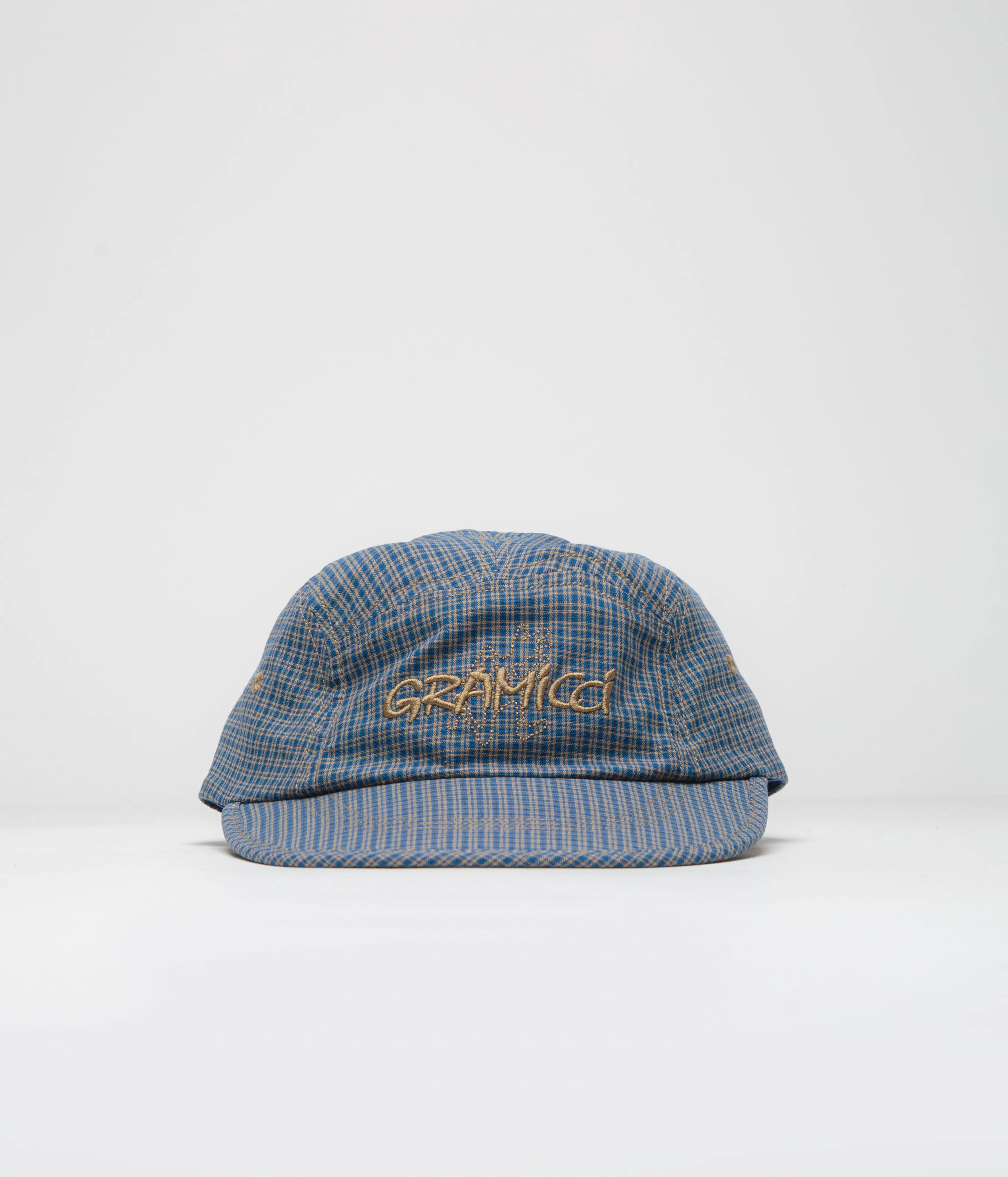 Gramicci Checkered Long Bill Cap - Sierra Check Navy - Image 2