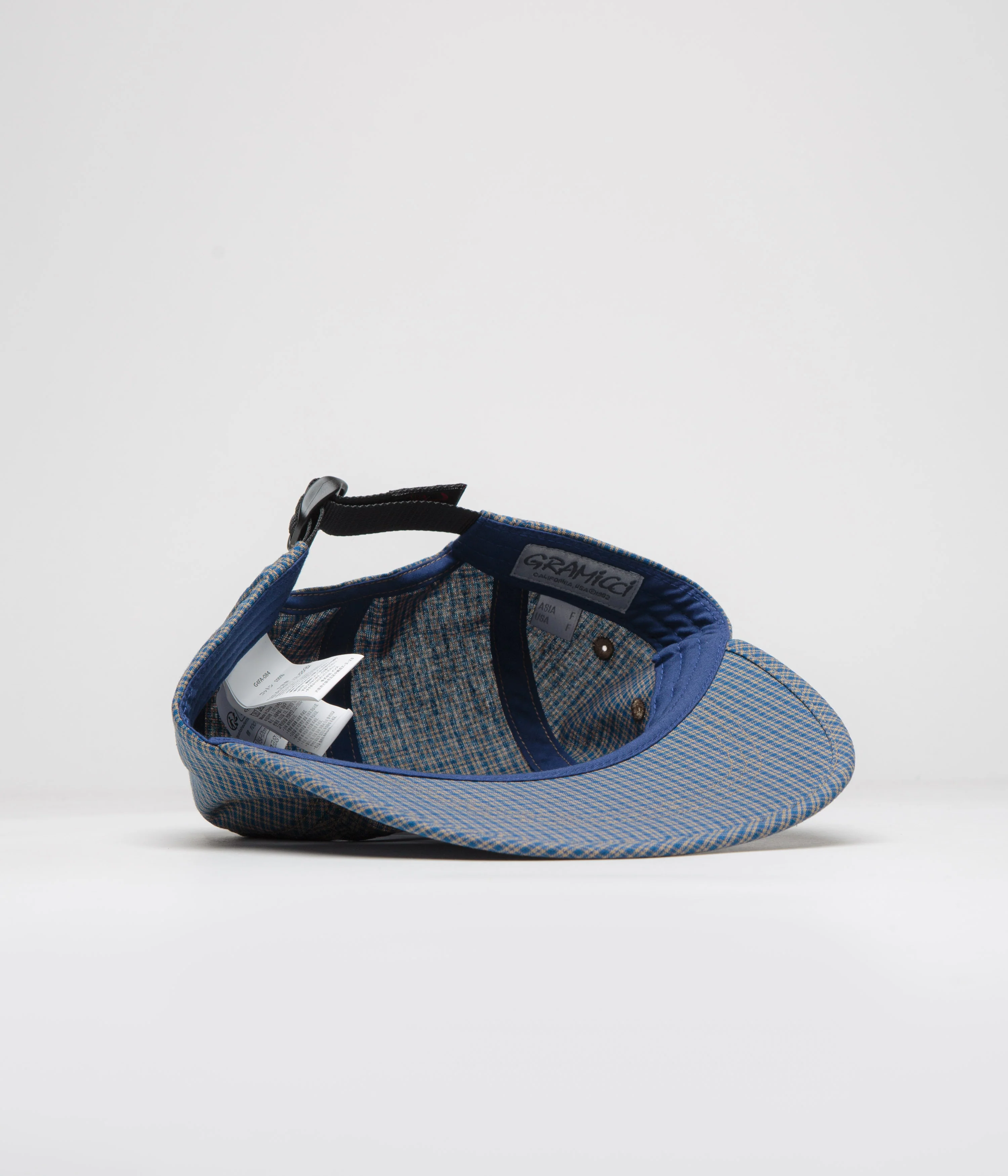 Gramicci Checkered Long Bill Cap - Sierra Check Navy - Image 4