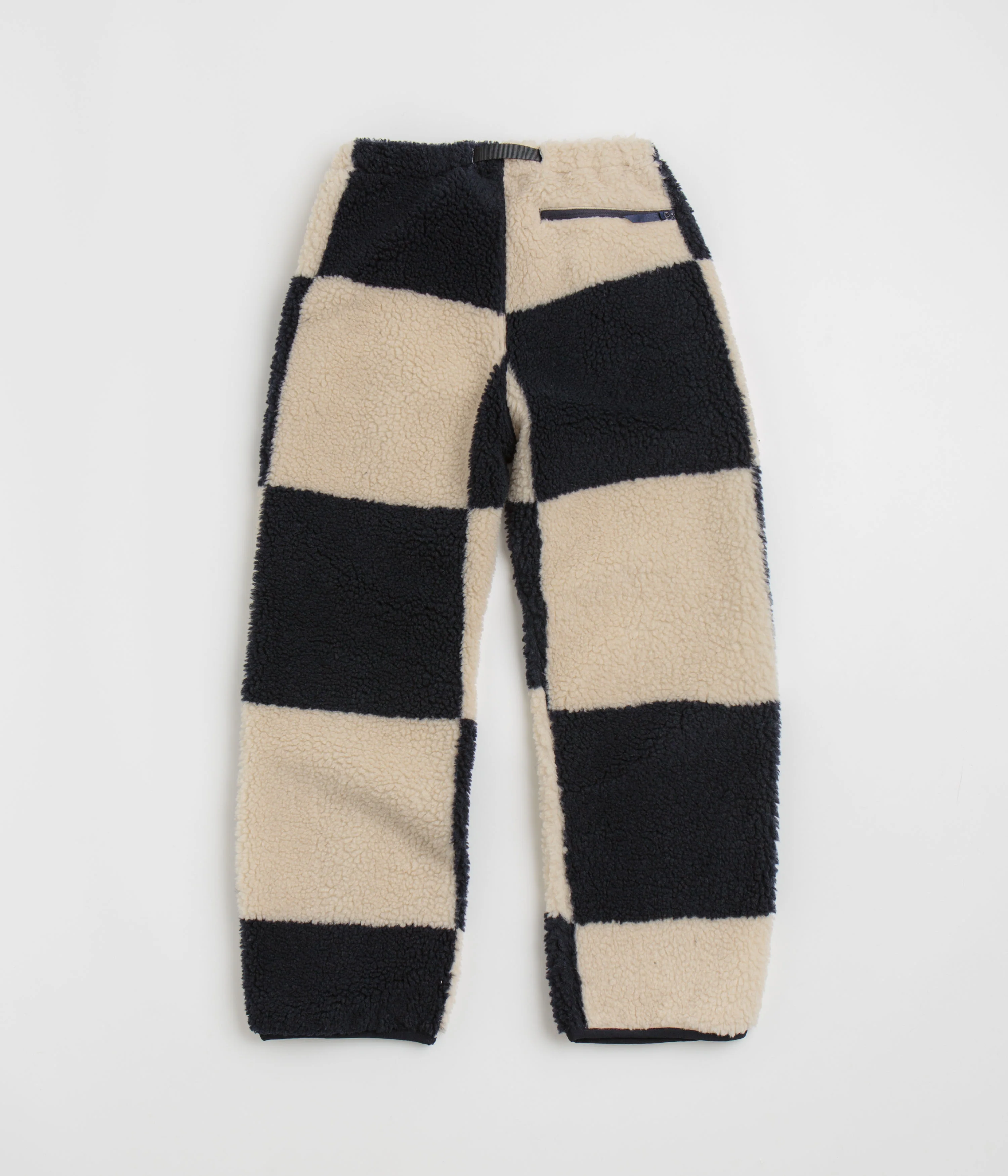 Gramicci Checkered Sherpa Pants - Natural / Navy Check - Image 3