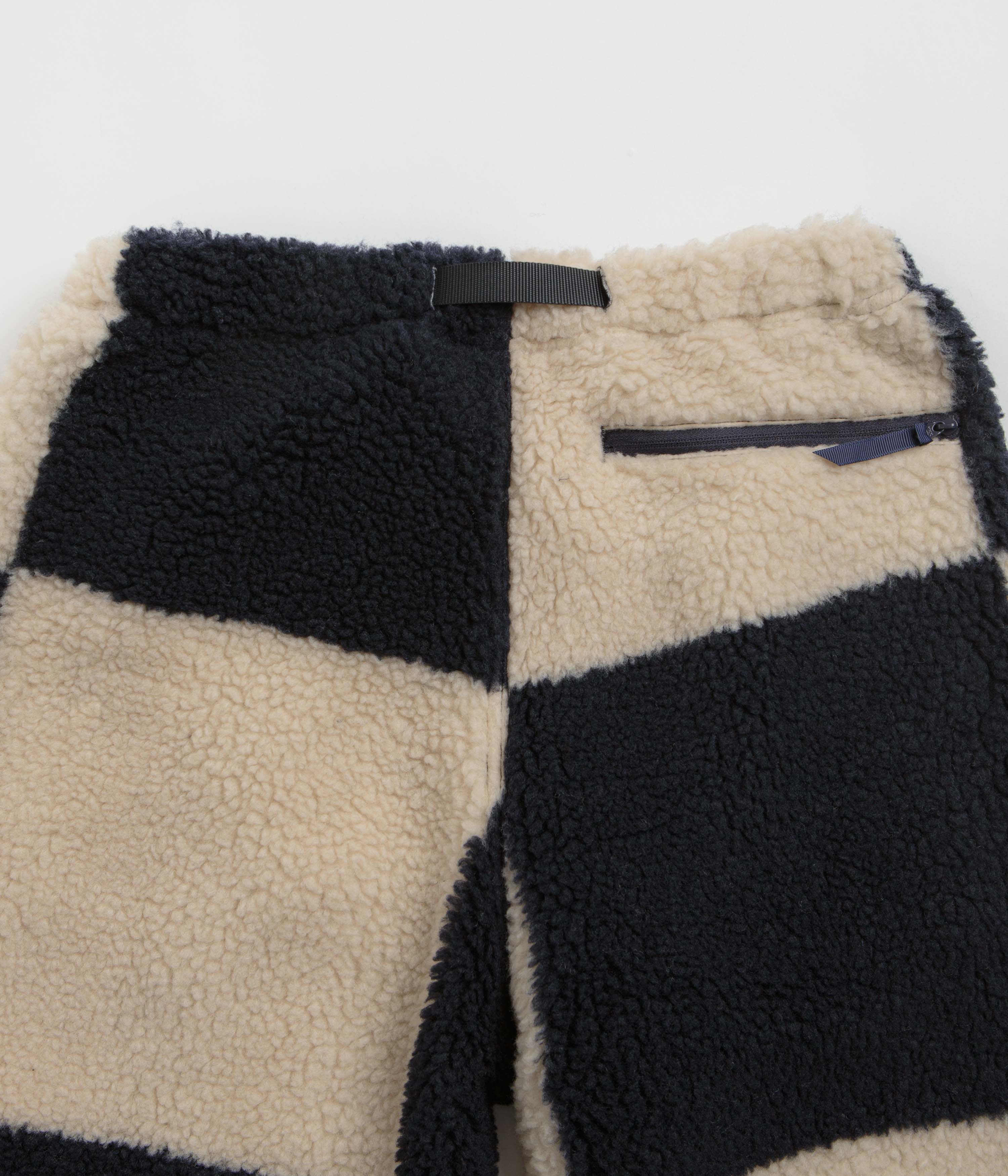 Gramicci Checkered Sherpa Pants - Natural / Navy Check - Image 5