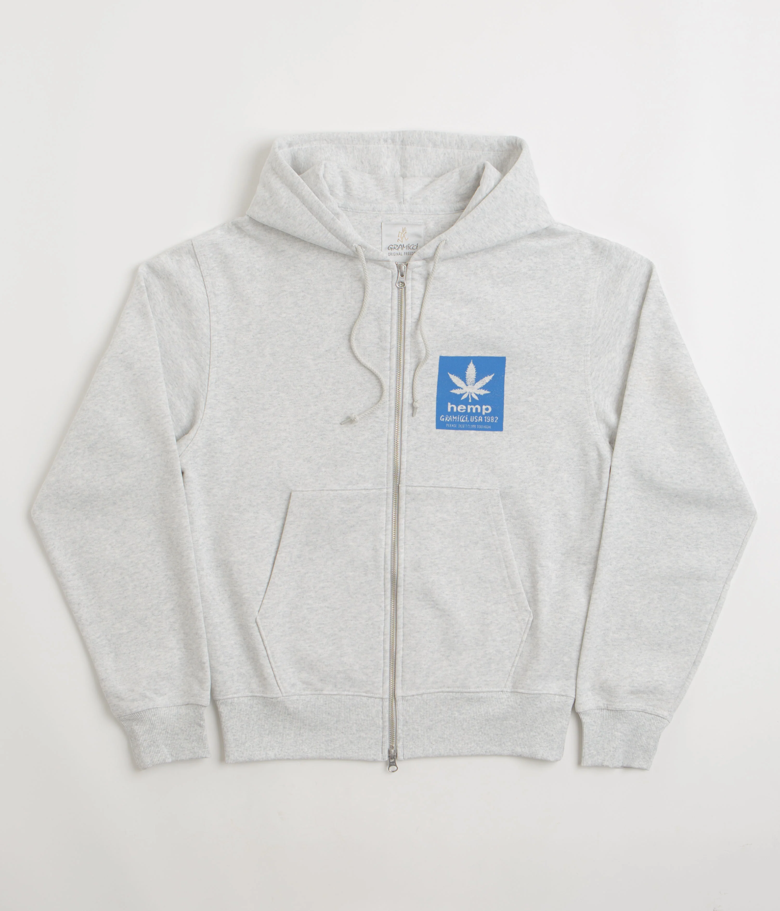 Gramicci Hemp Full Zip Hoodie - Heather Ash