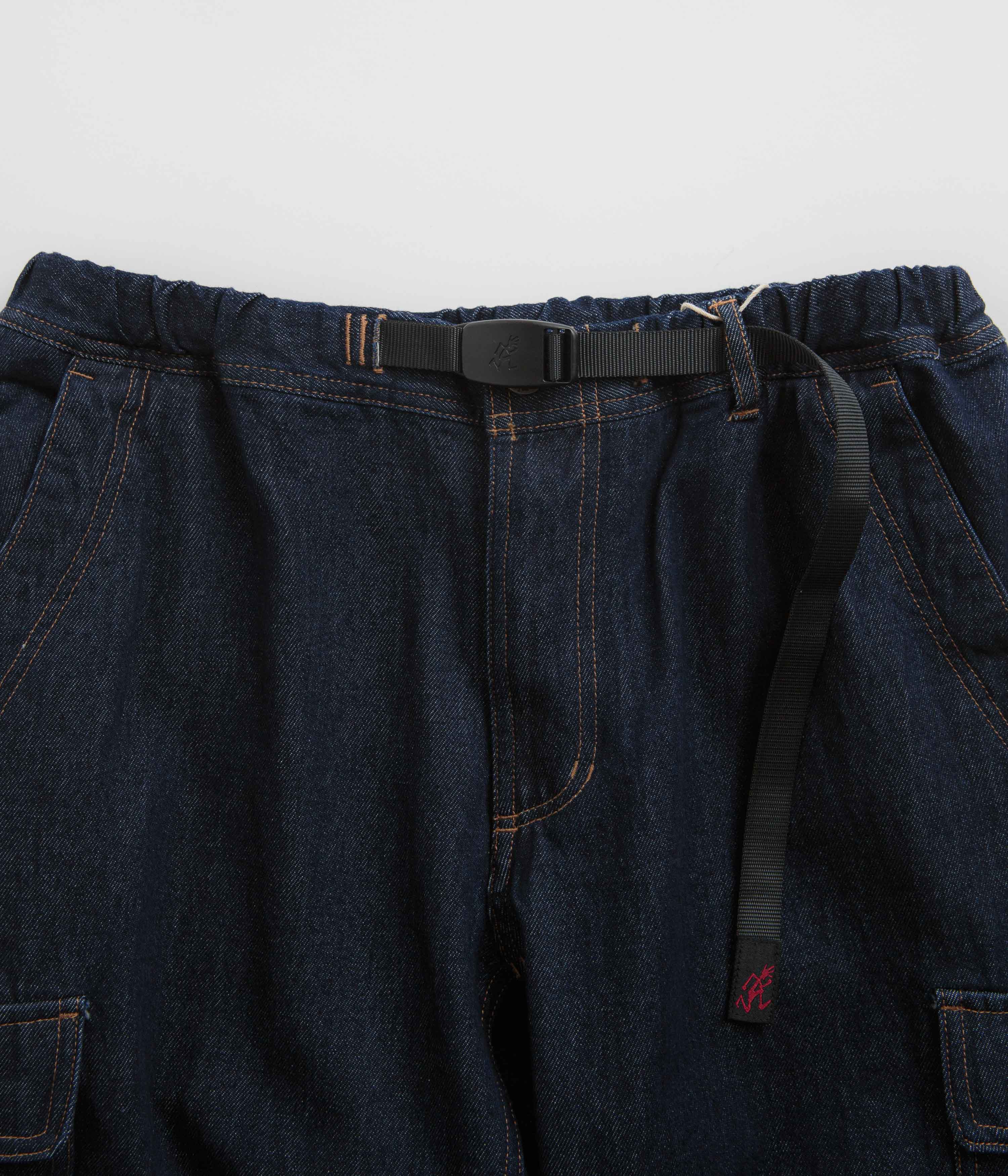 Gramicci Loose Denim Cargo Pants - Dark Indigo - Image 4