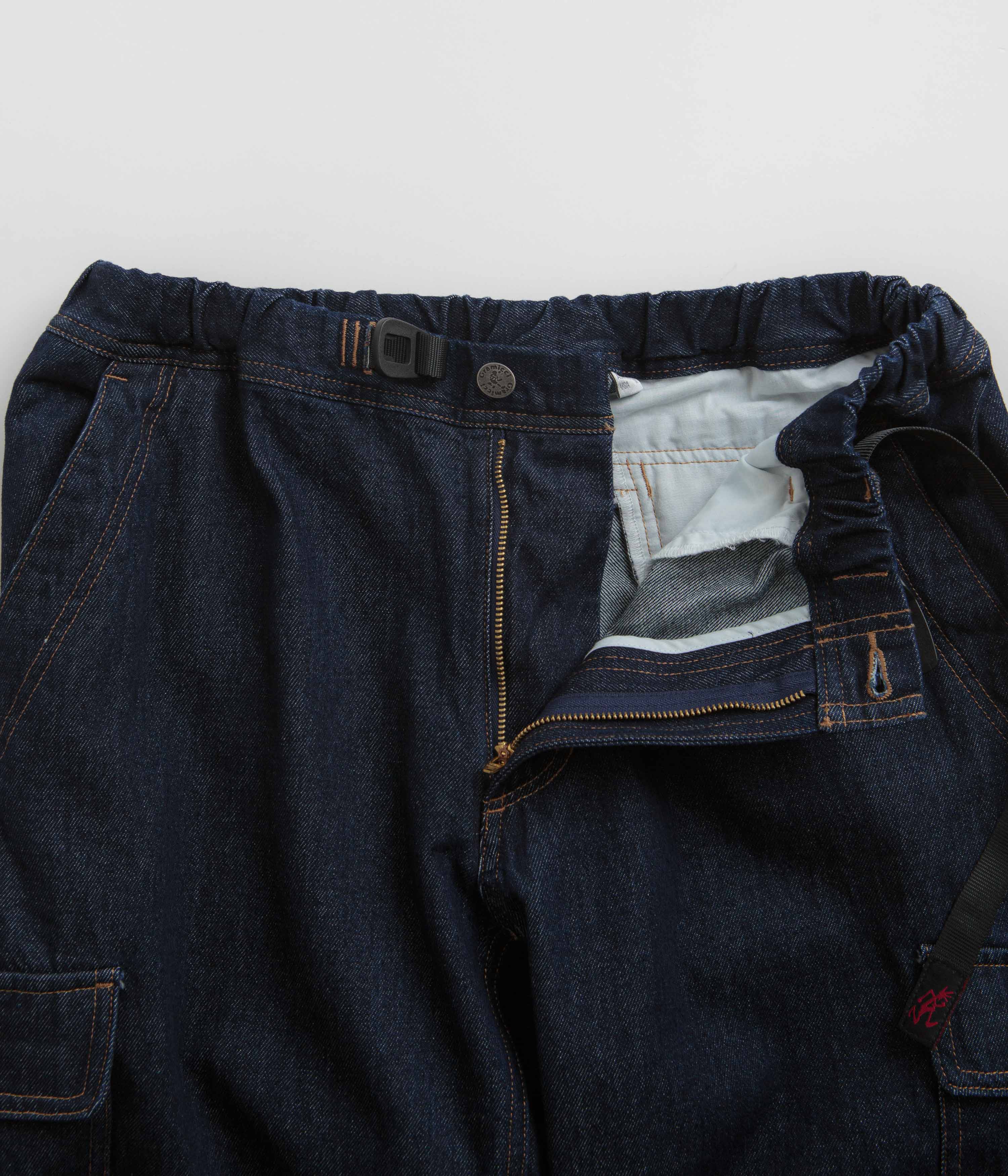 Gramicci Loose Denim Cargo Pants - Dark Indigo - Image 5