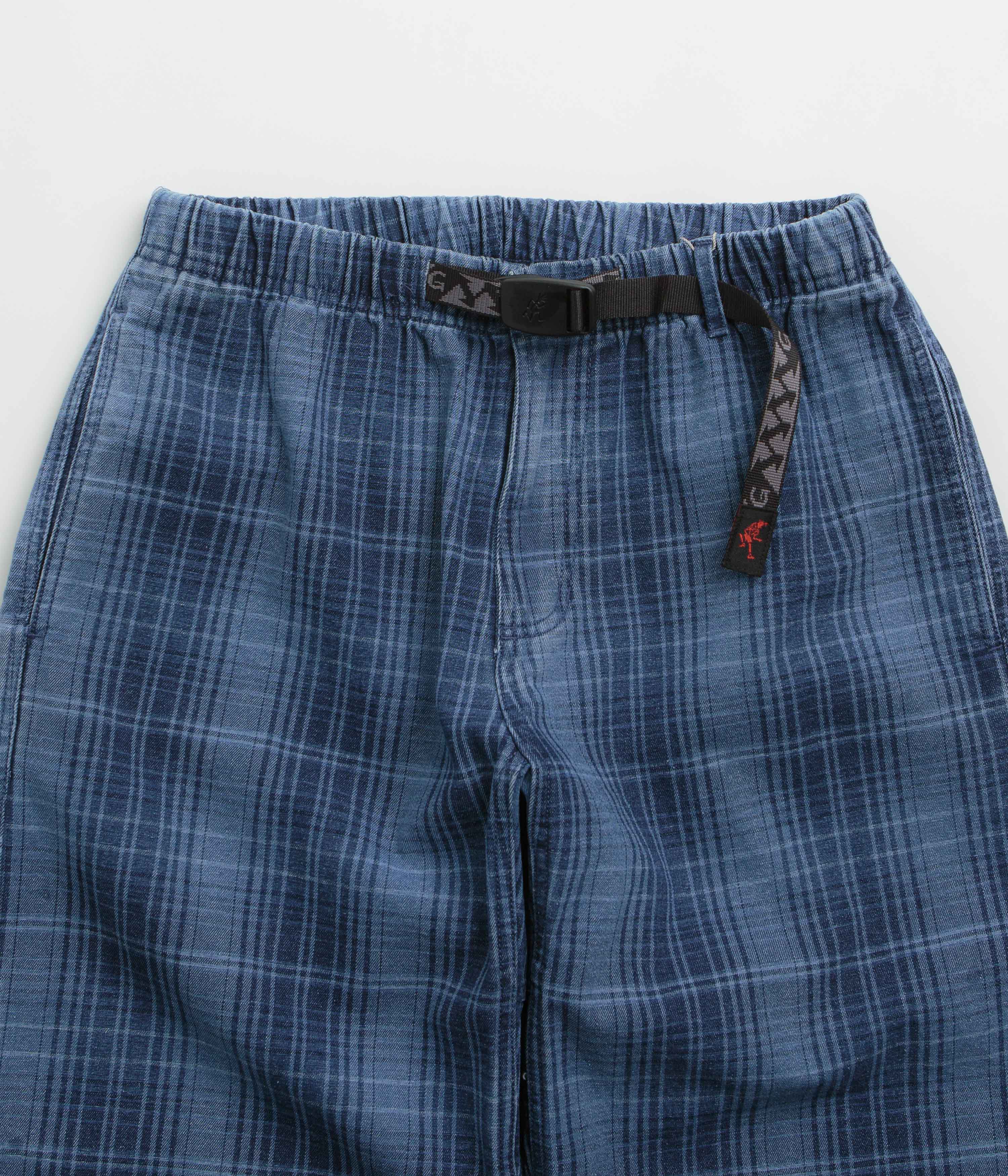 Gramicci O.G. Denim Plaid Pants - Indigo Checkered Plaid - Image 4