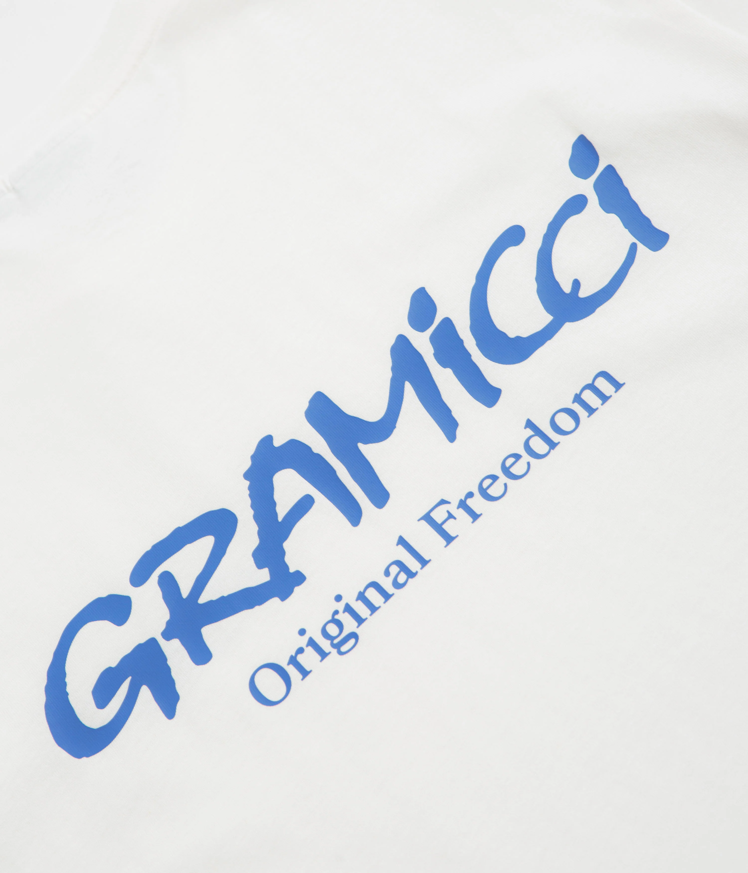 Gramicci Original Freedom T-Shirt - White / Blue - Image 5