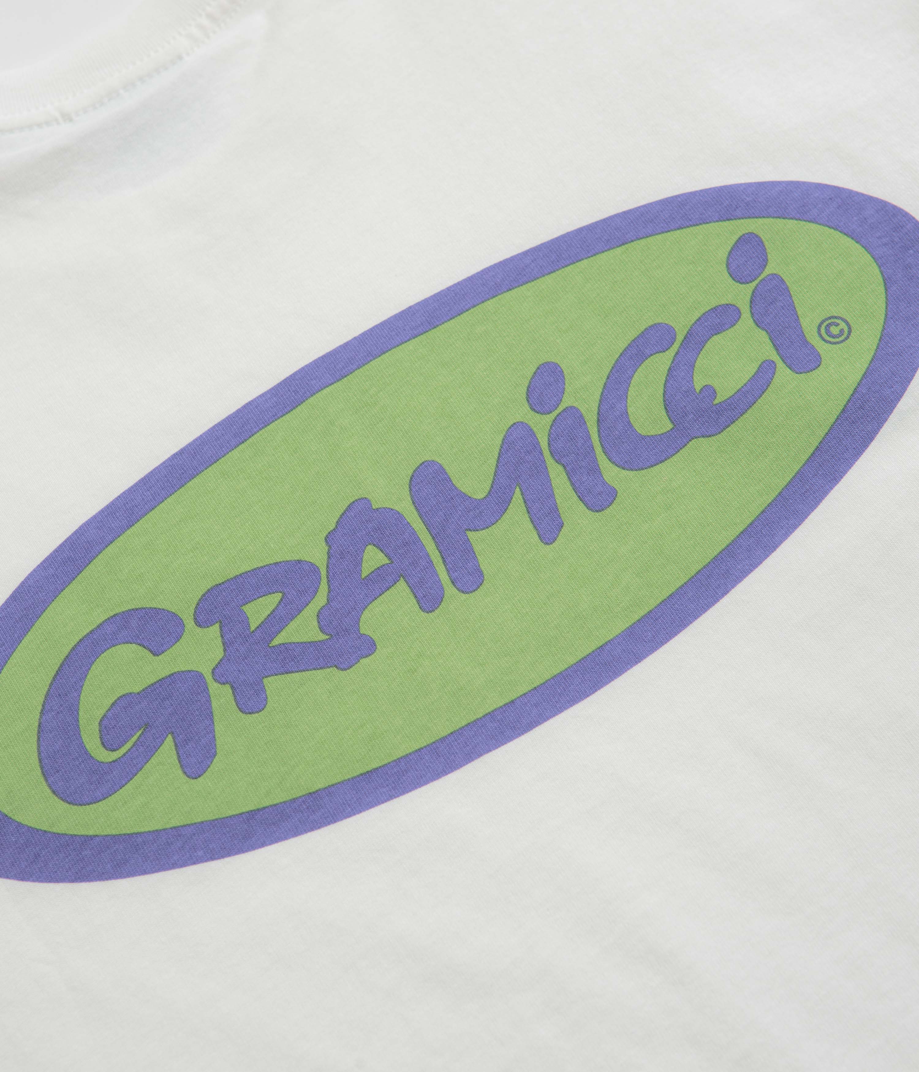 Gramicci Oval T-Shirt - White / Green - Image 5