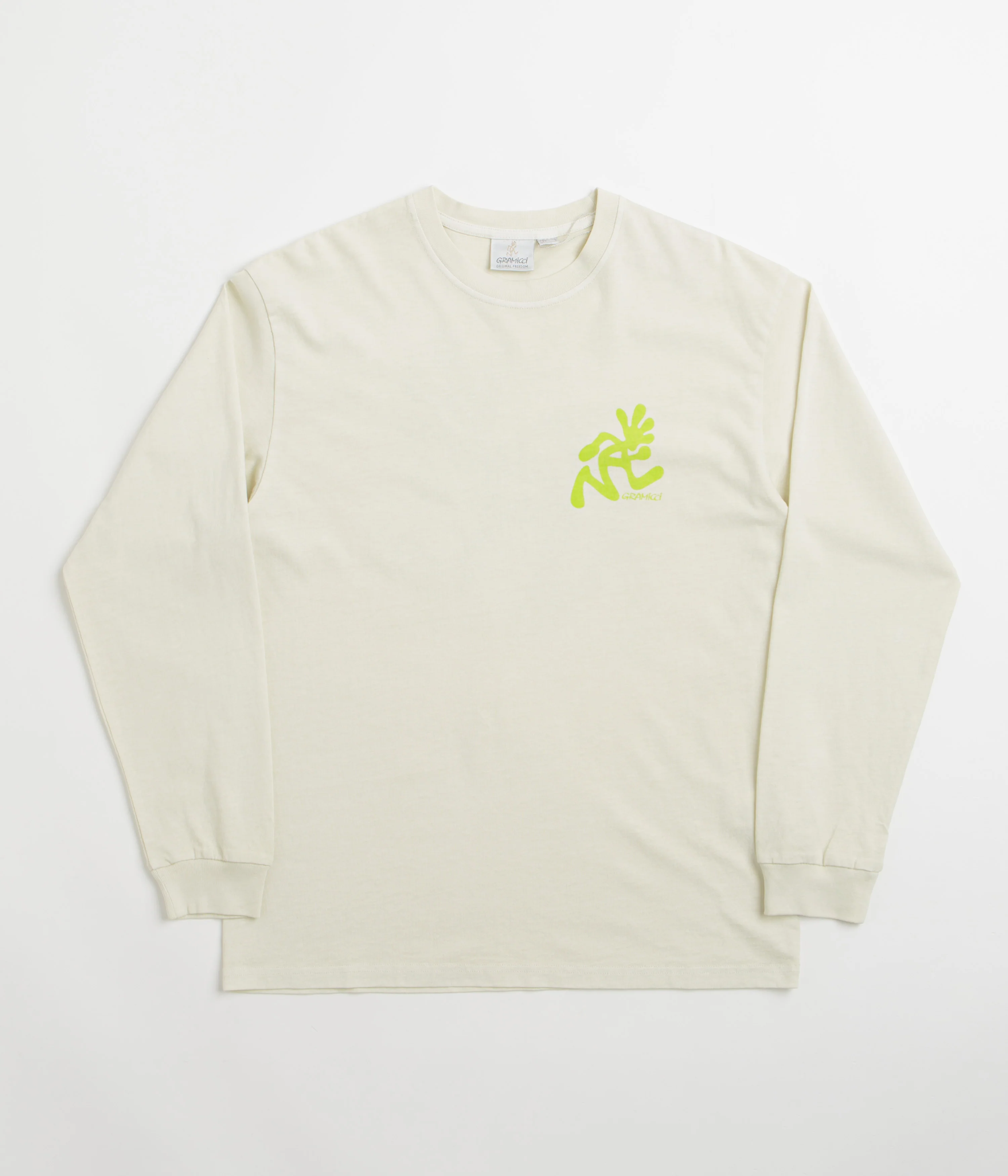 Gramicci Pigment Dye Running Man Long Sleeve T-Shirt - Natural