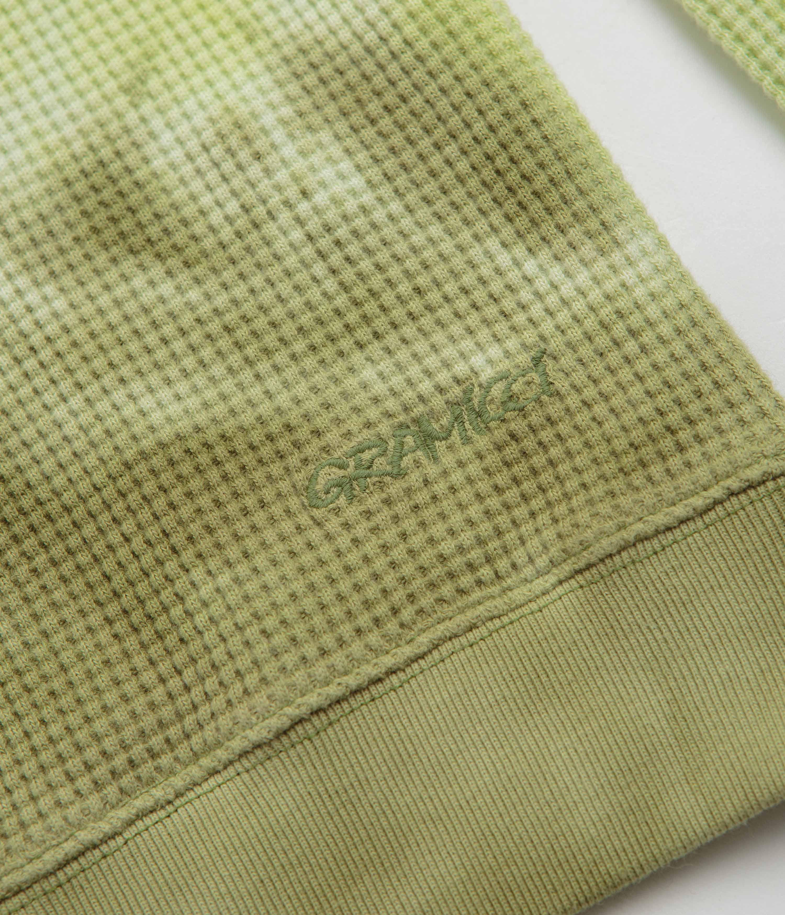 Gramicci Waffle Crewneck Sweatshirt - Jade Tie Dye - Image 3