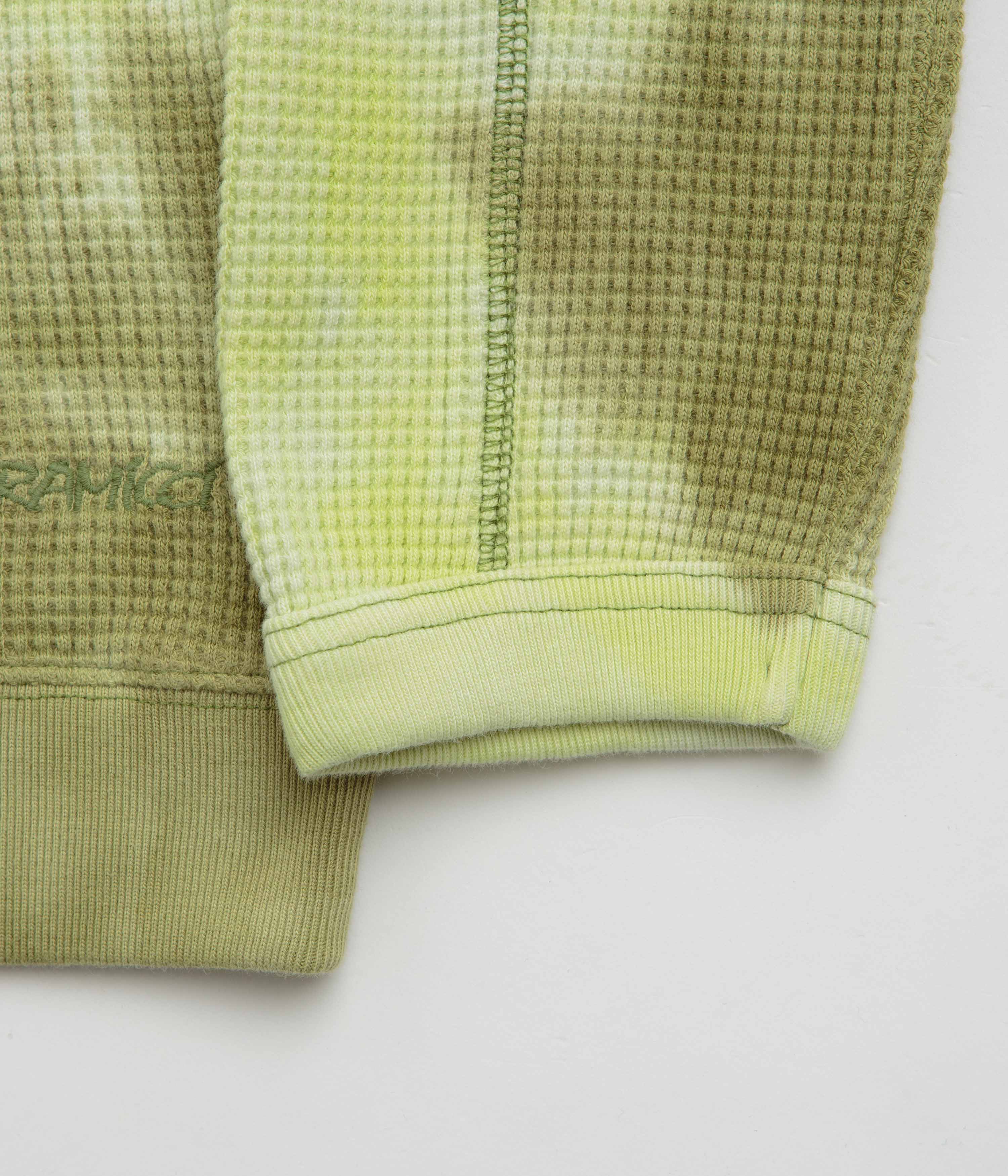 Gramicci Waffle Crewneck Sweatshirt - Jade Tie Dye - Image 4