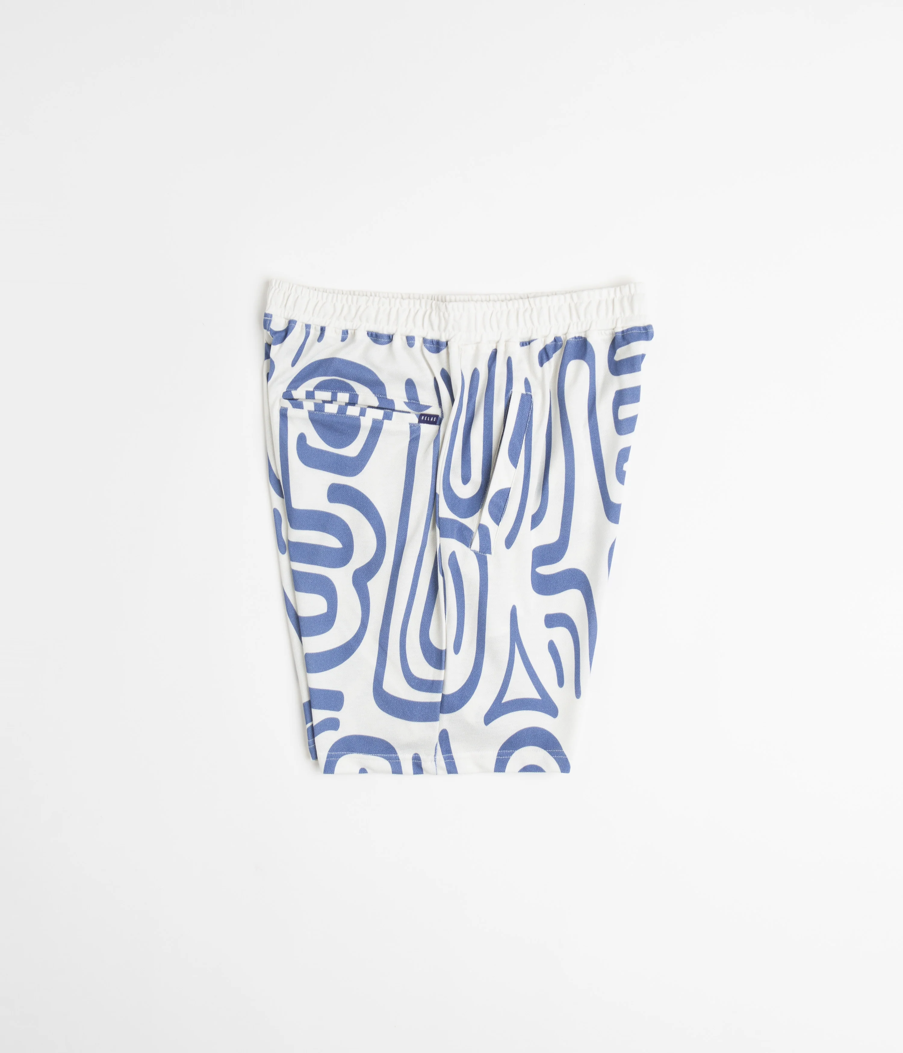 Helas Abstract Pique Shorts - White / Blue - Image 2