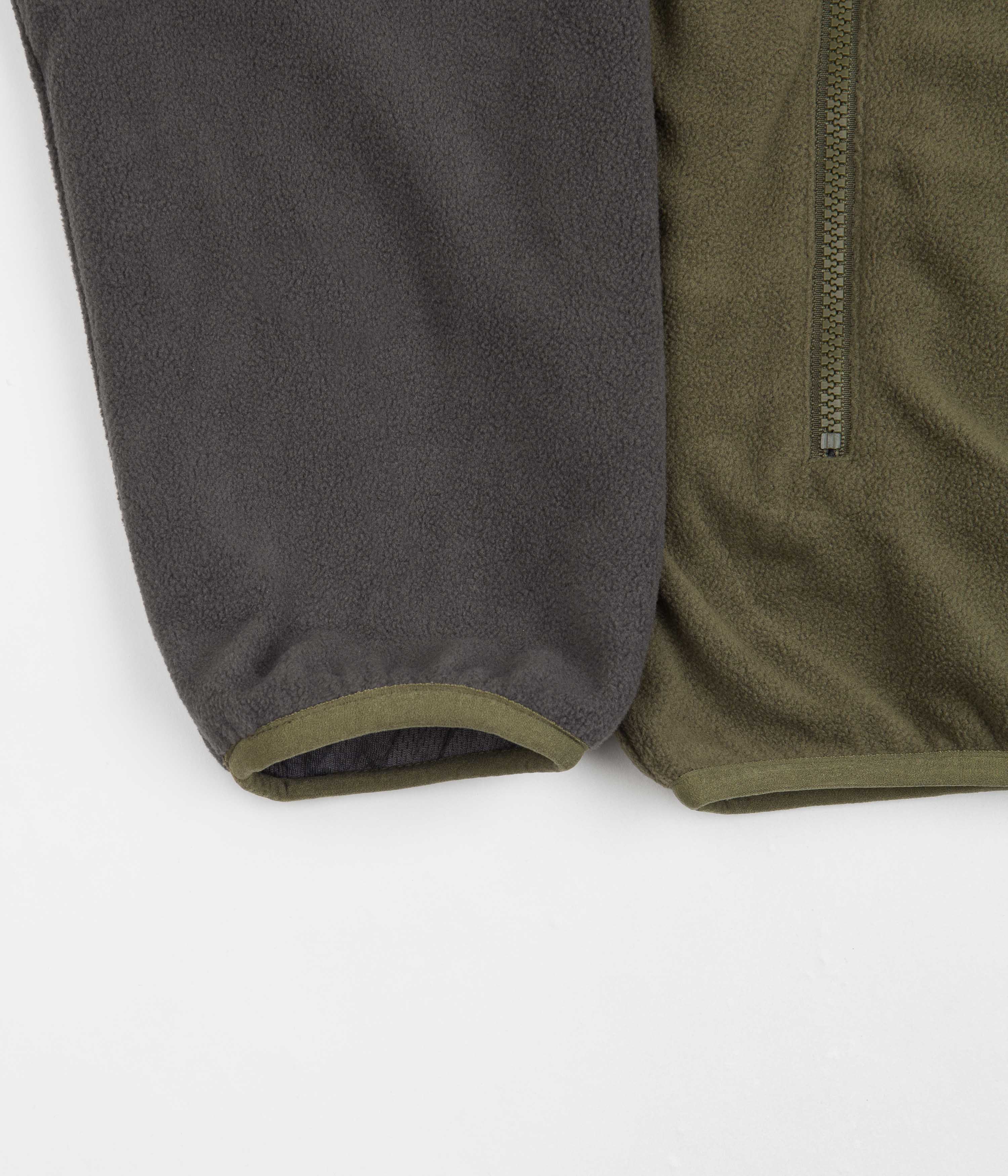 Helas Baller Quarter Zip Sweatshirt - Green / Taupe - Image 2