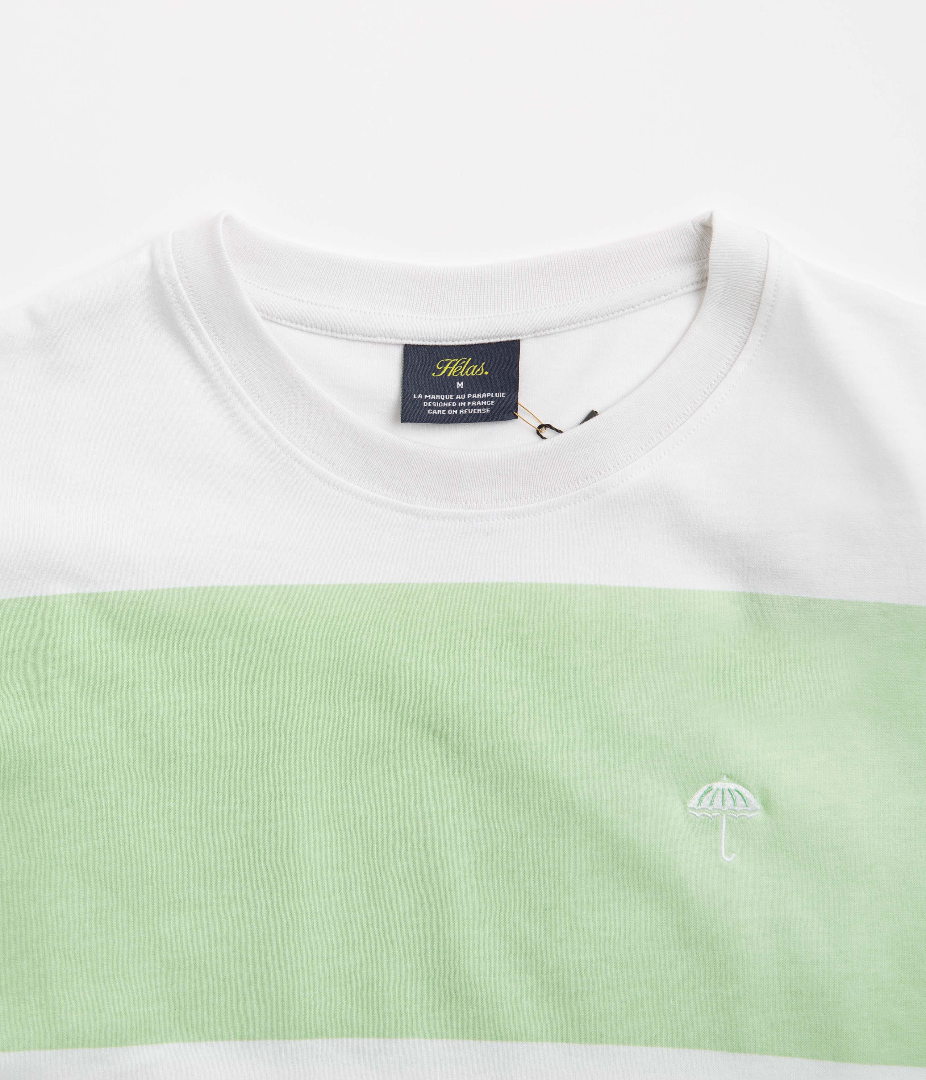 Helas Bateau T-Shirt - White / Pastel Green - Image 4