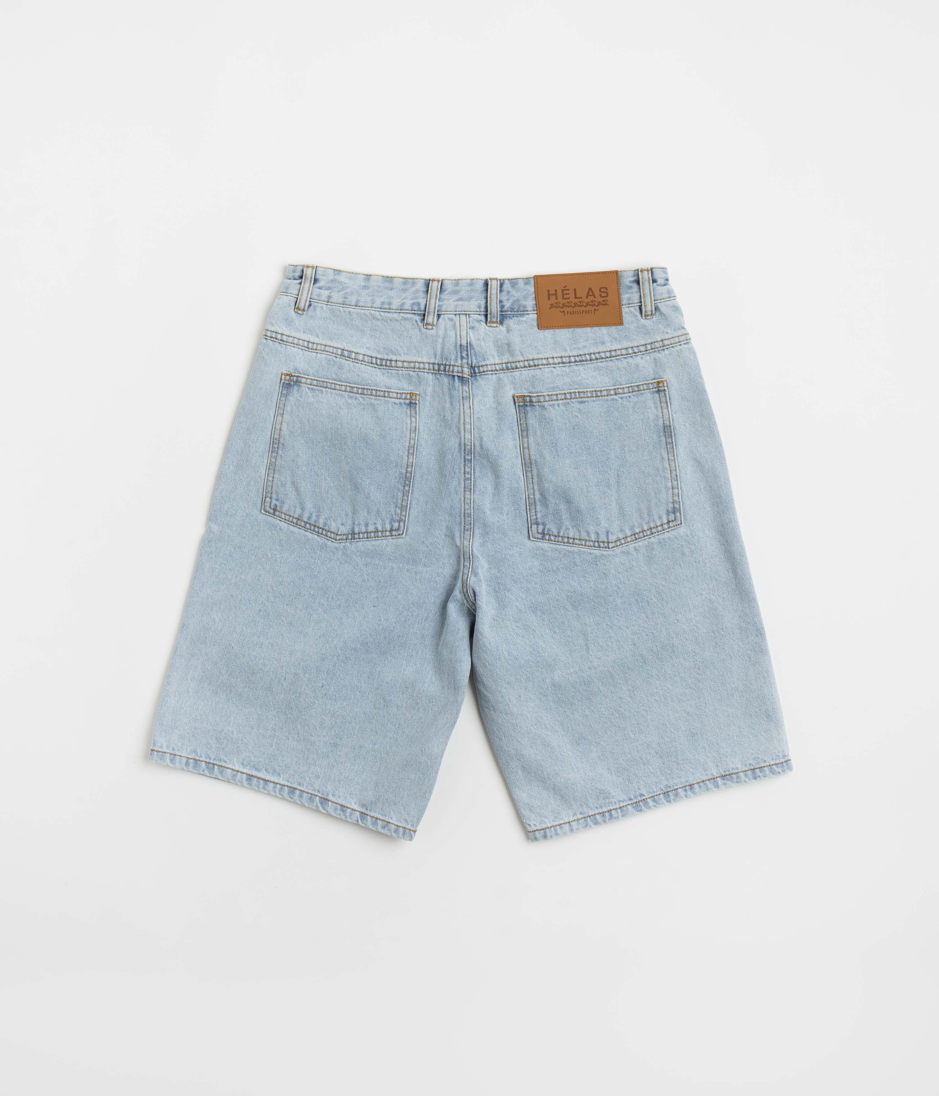 Helas Classic Denim Shorts - Washed Light Blue - Image 3