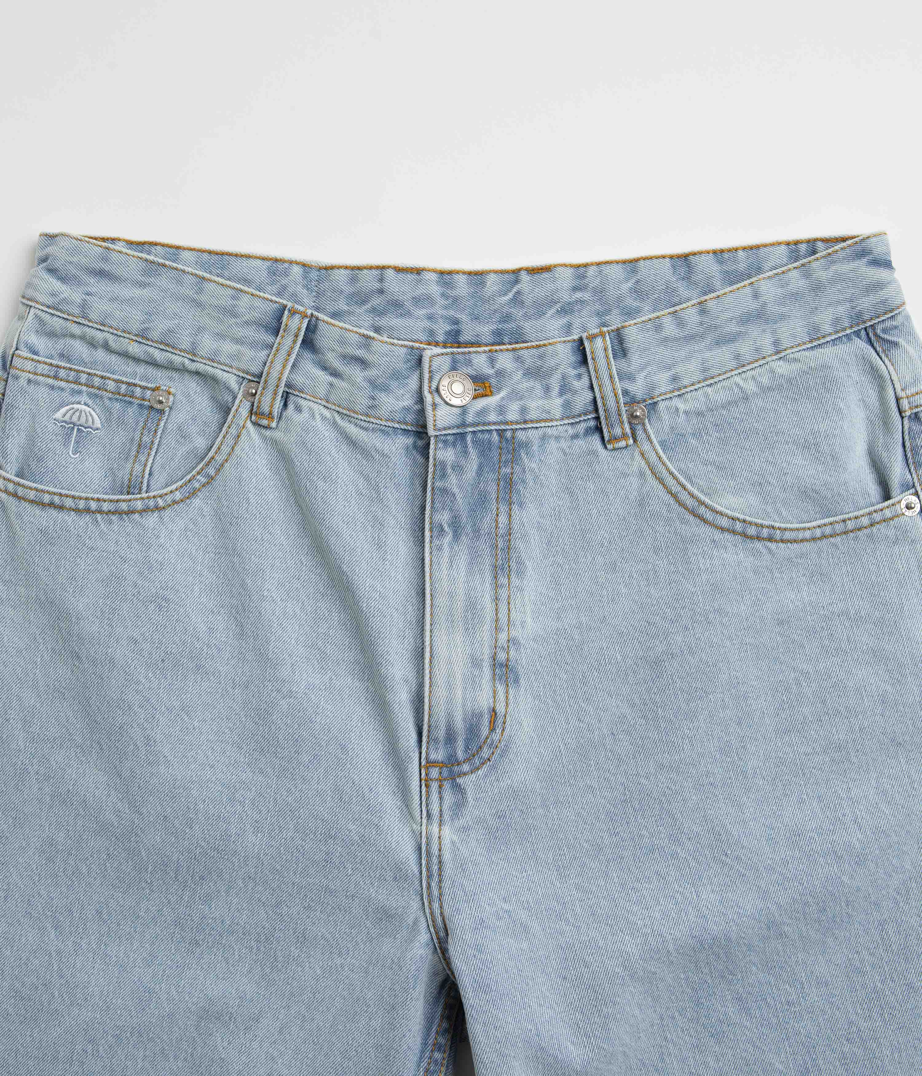 Helas Classic Denim Shorts - Washed Light Blue - Image 4