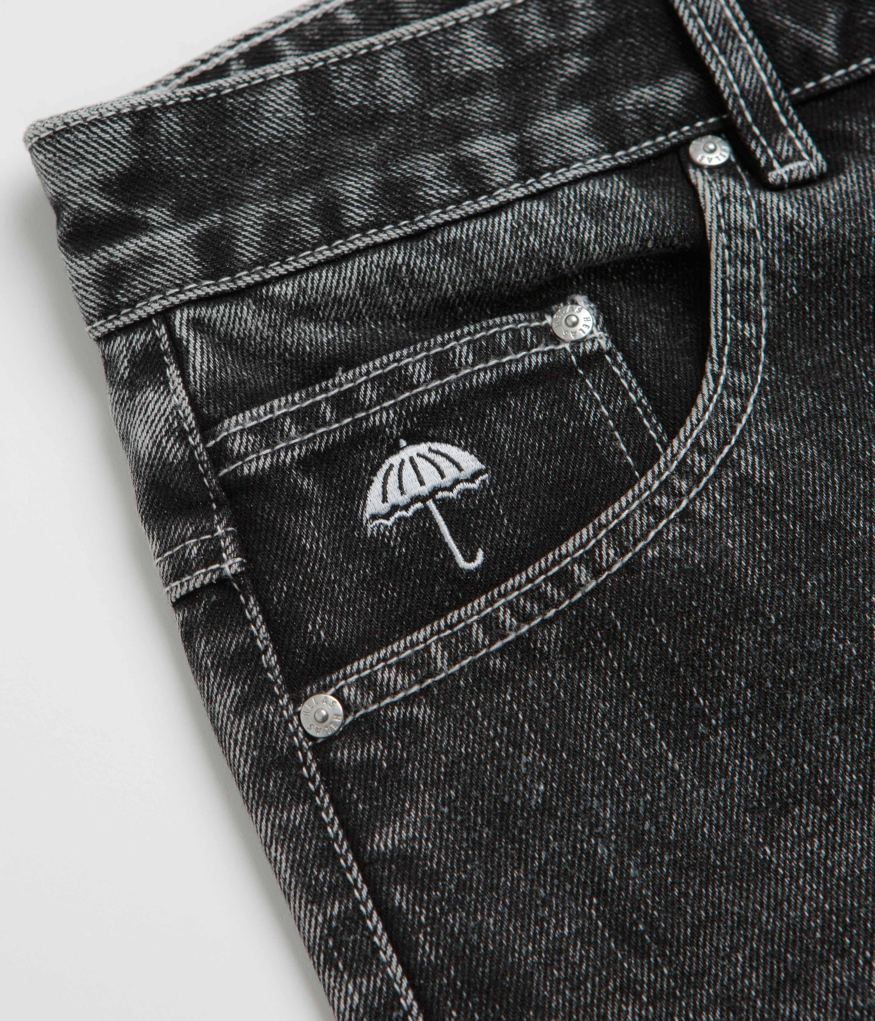Helas Dieu Grec Jean Shorts - Washed Black - Image 7