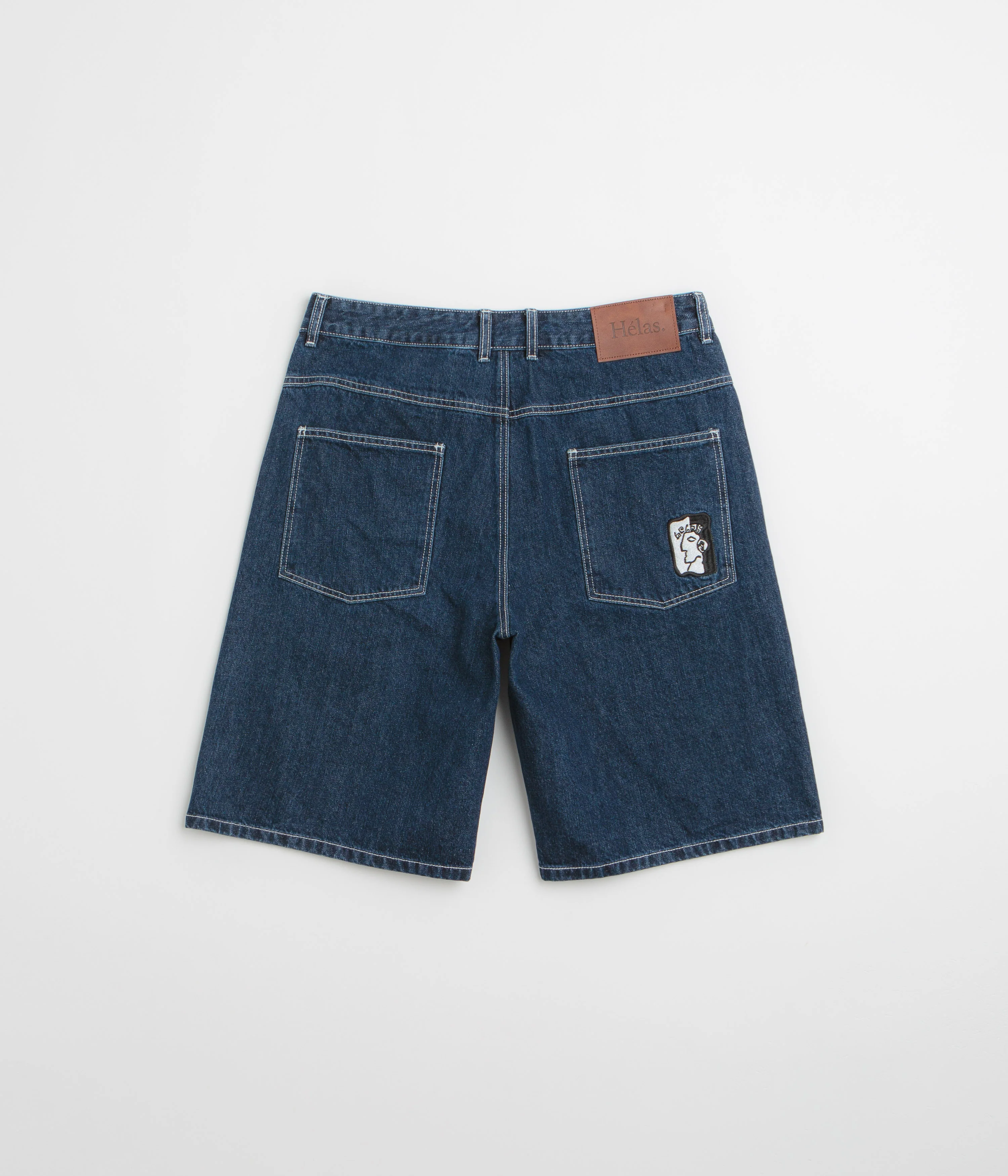 Helas Dieu Grec Jean Shorts - Washed Navy - Image 3