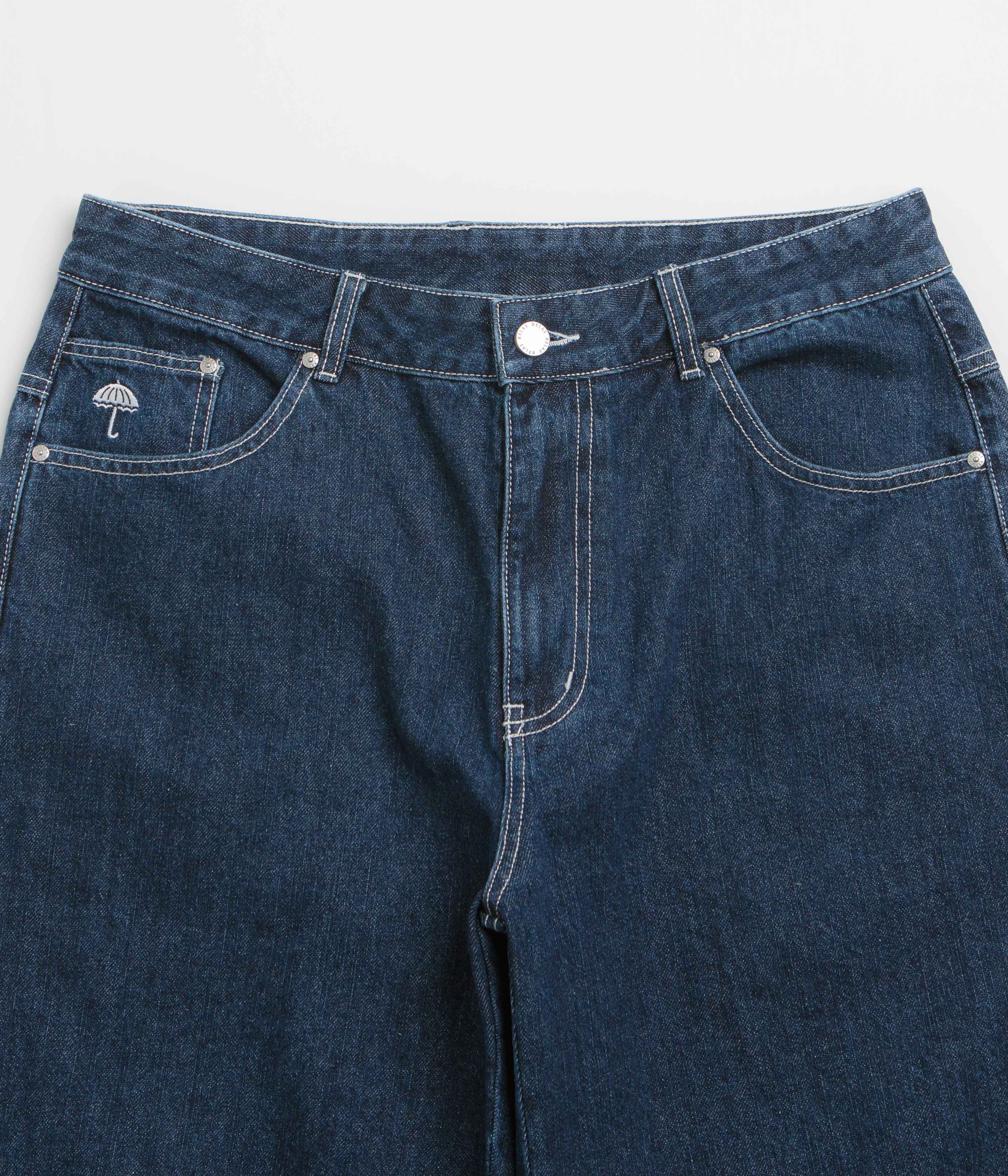 Helas Dieu Grec Jean Shorts - Washed Navy - Image 4