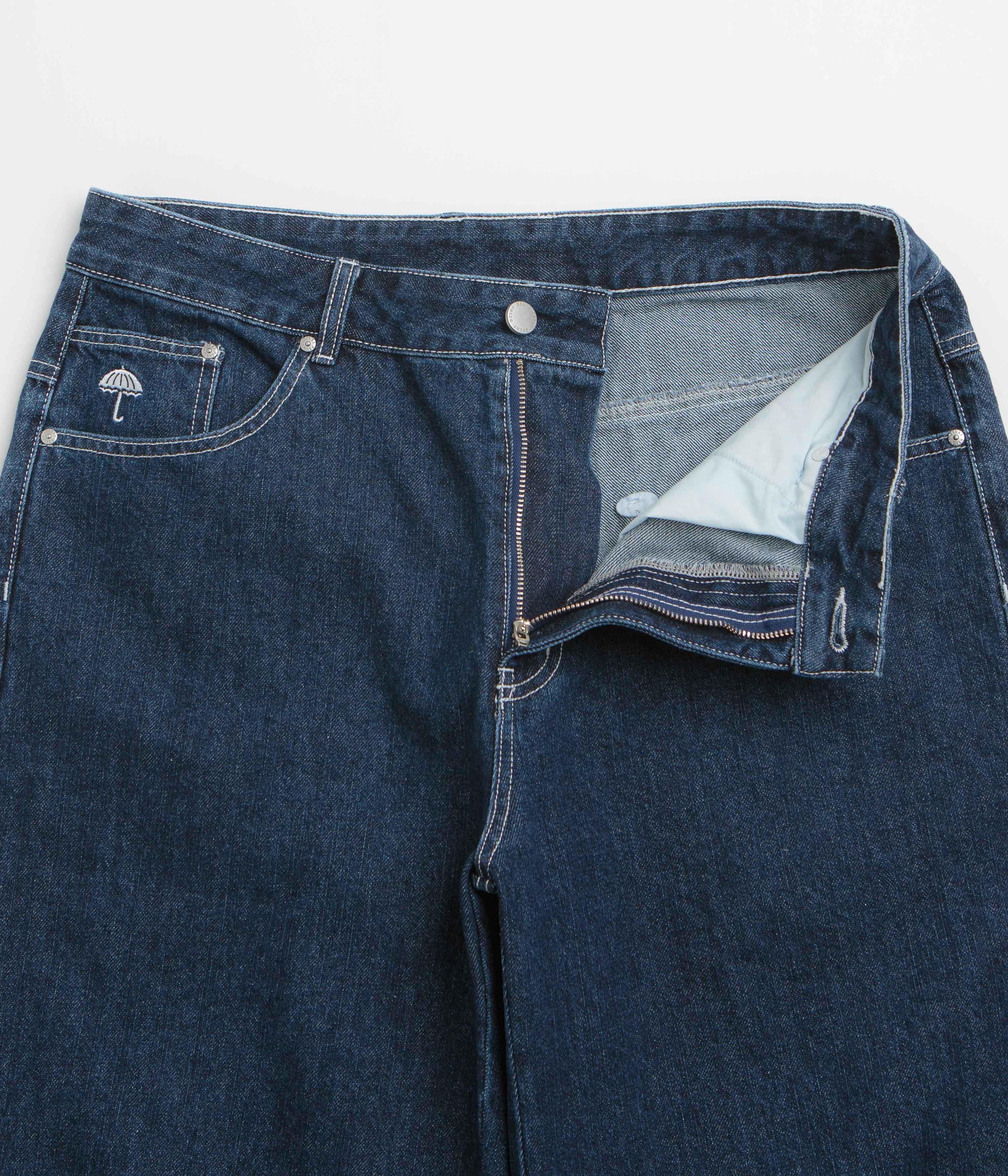 Helas Dieu Grec Jean Shorts - Washed Navy - Image 5