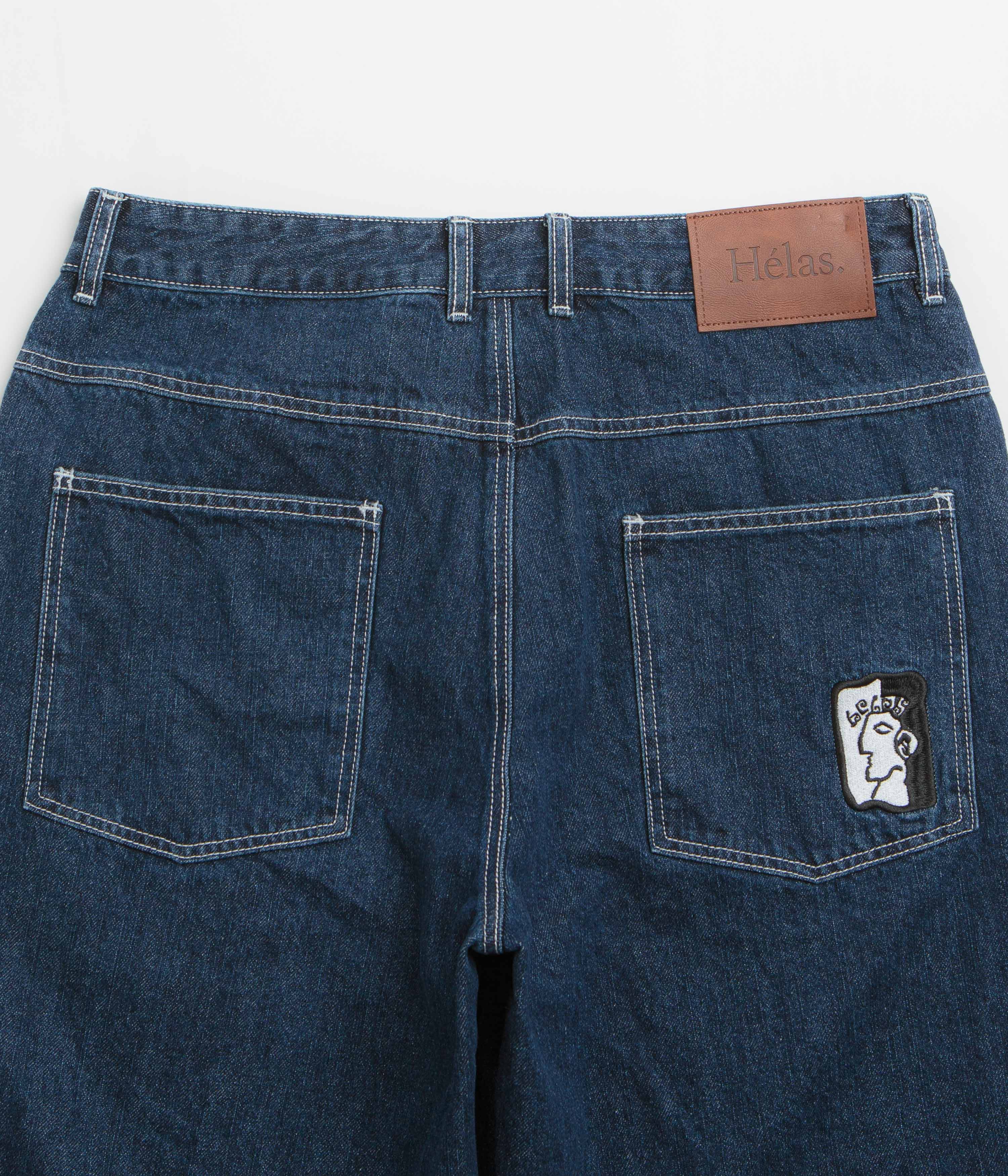Helas Dieu Grec Jean Shorts - Washed Navy - Image 6