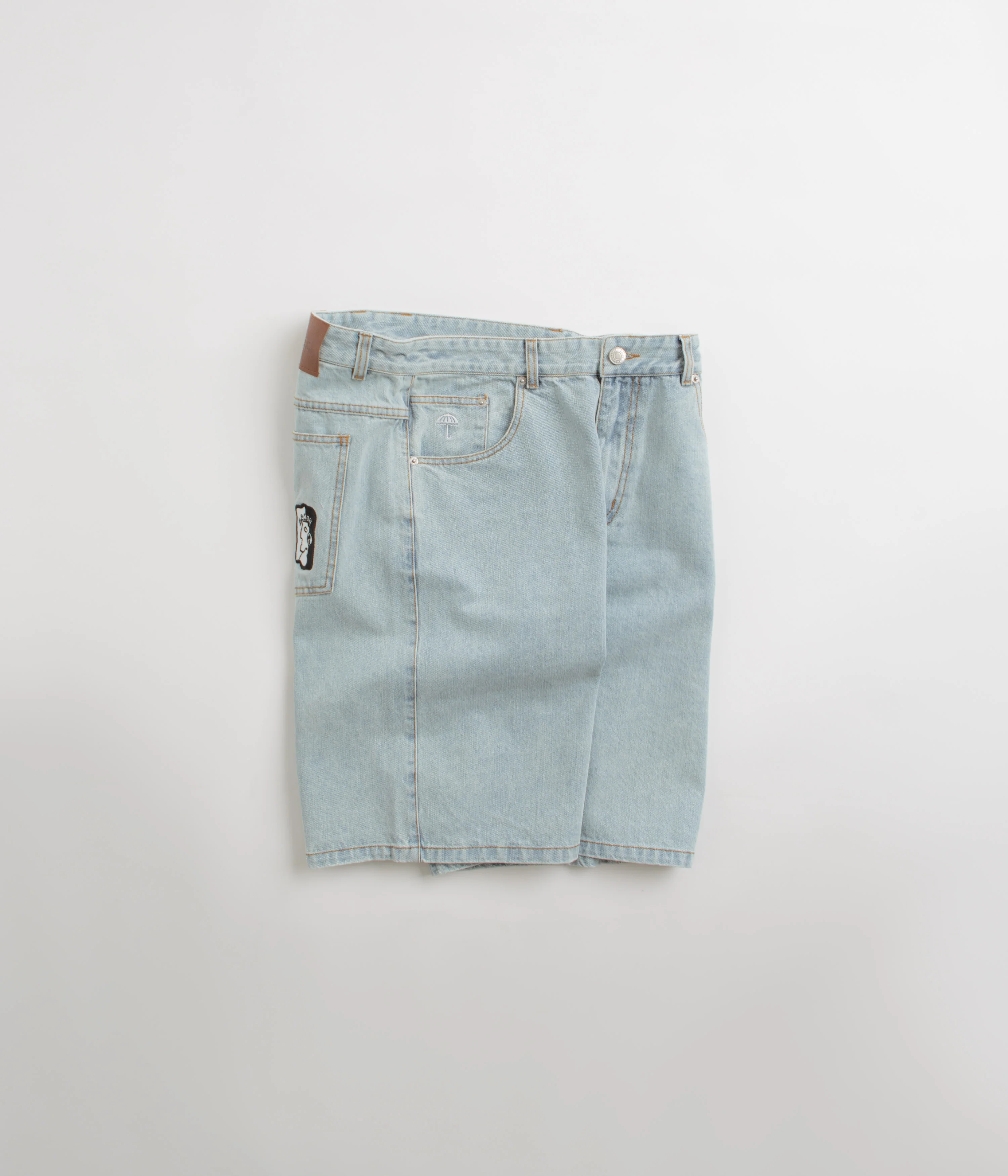 Helas Dieu Grec Jeans Shorts - Light Blue - Image 2