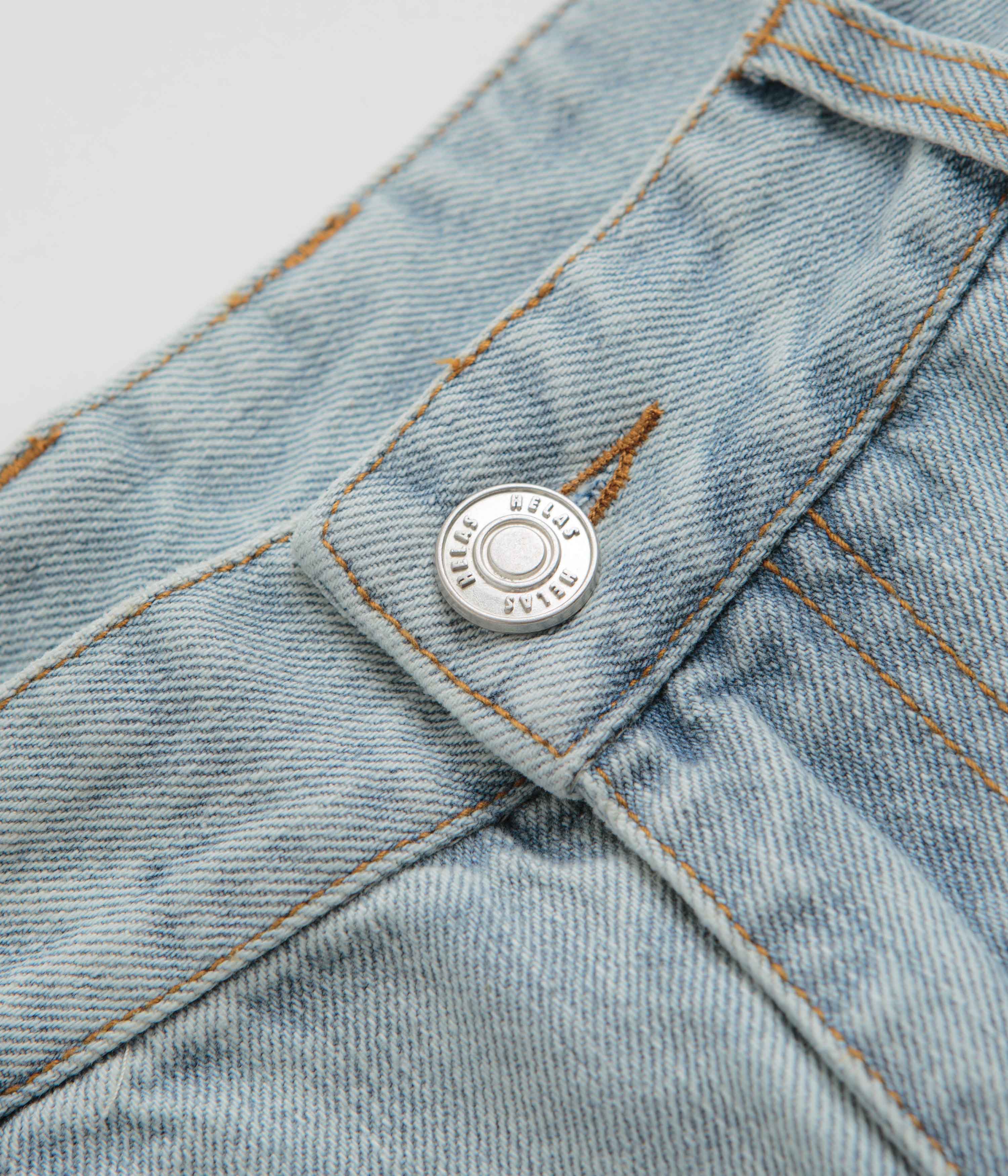Helas Dieu Grec Jeans Shorts - Light Blue - Image 6