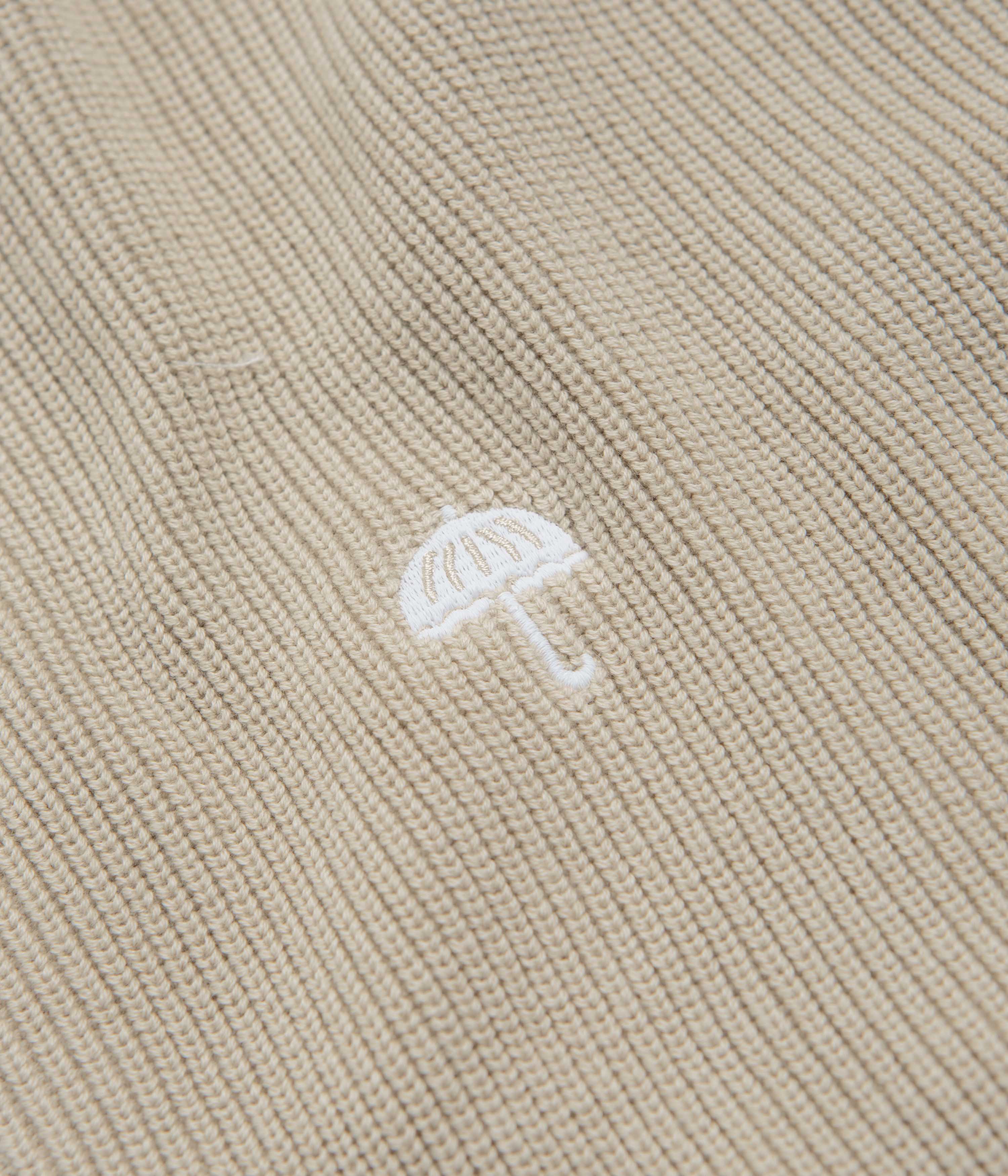 Helas Diploma Quarter Zip Sweatshirt - Beige - Image 3
