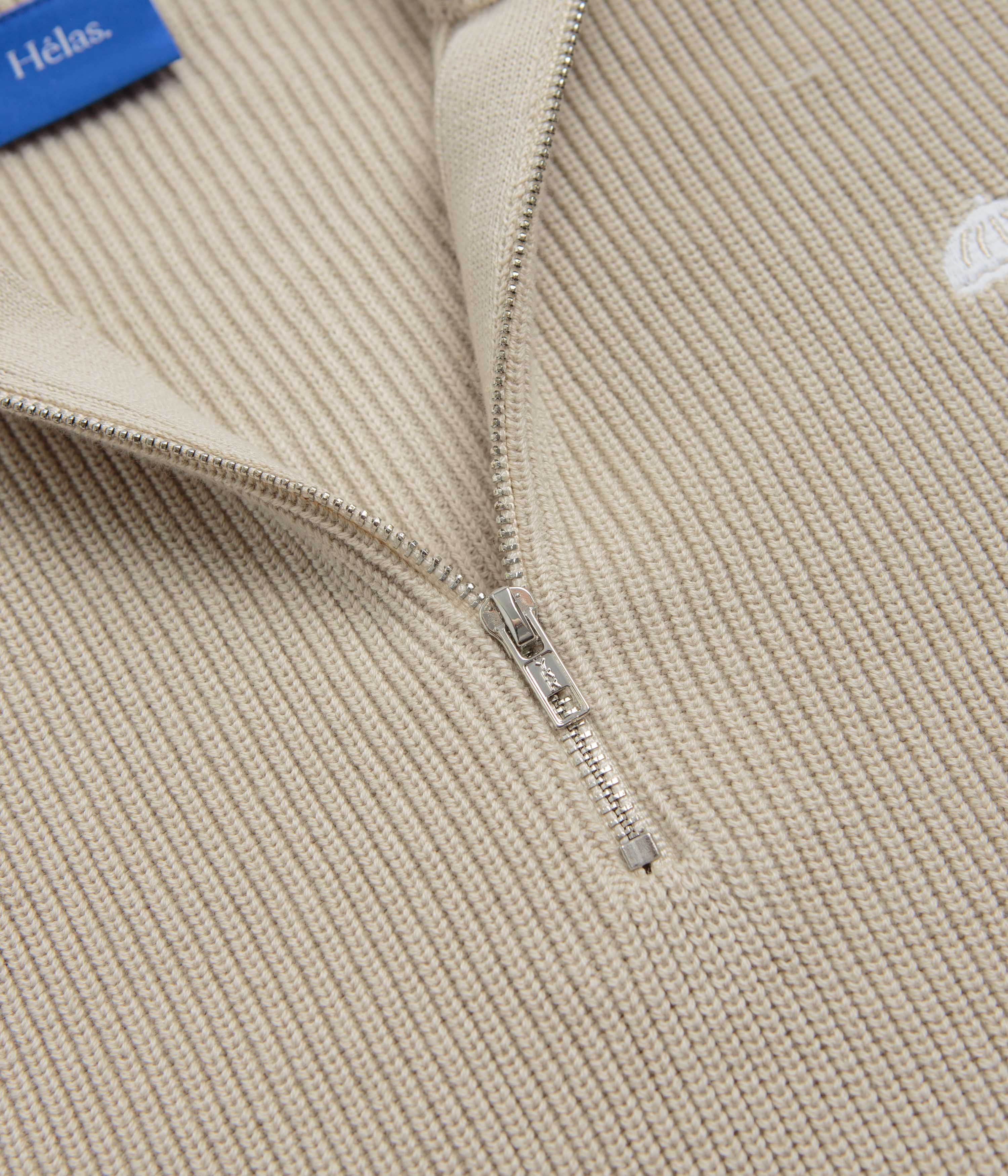 Helas Diploma Quarter Zip Sweatshirt - Beige - Image 5