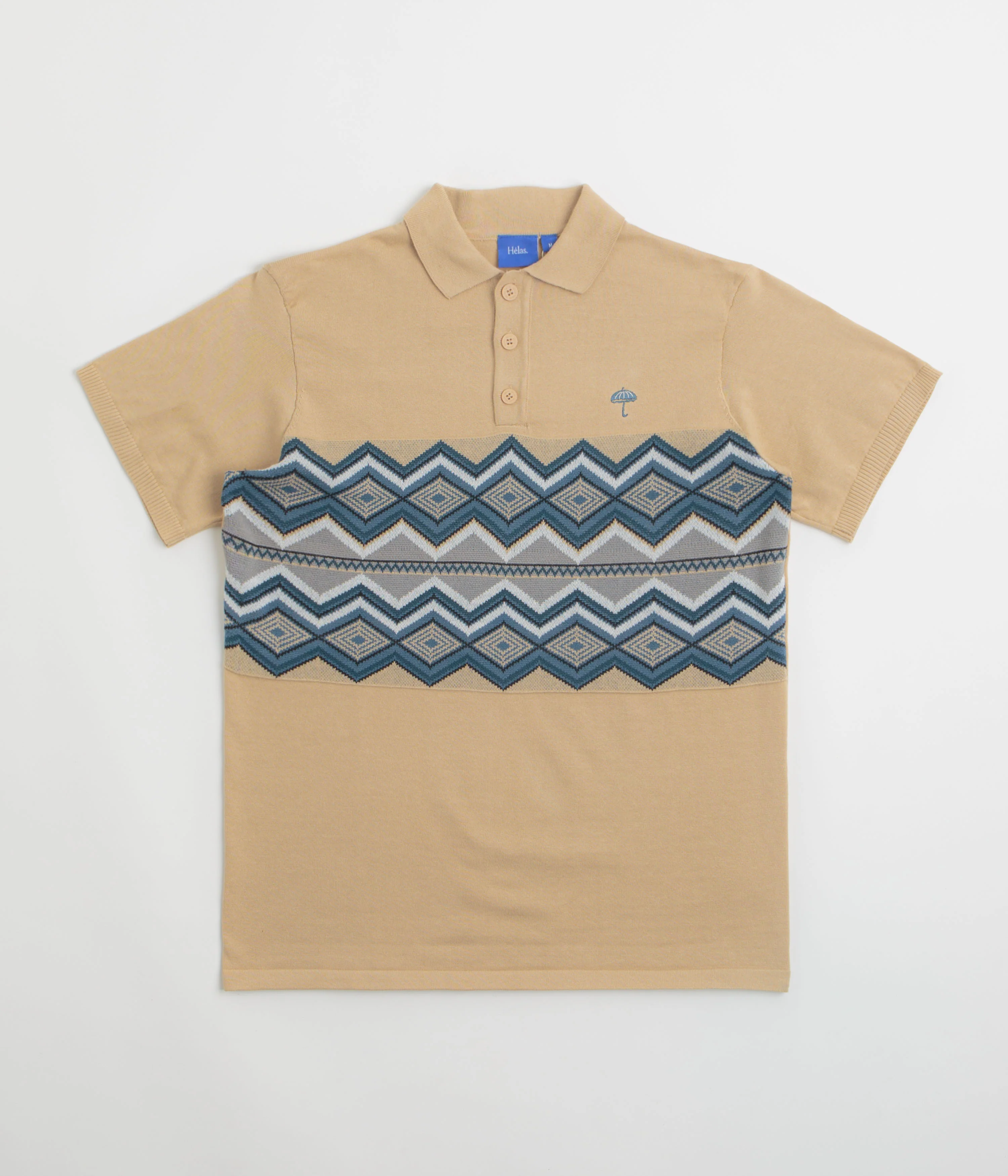 Helas Ete Knit Polo Shirt - Beige