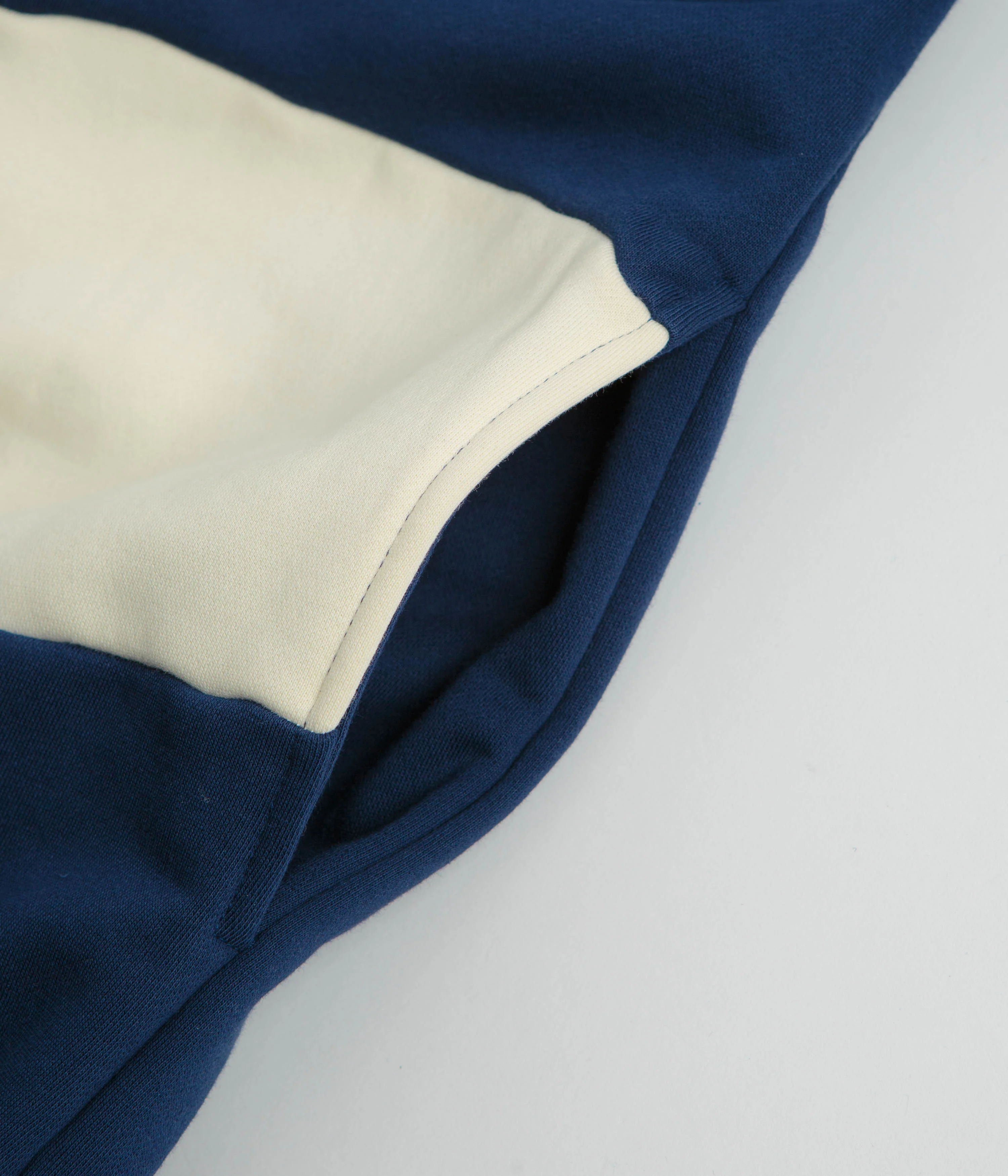 Helas Forma Quarter Zip Sweatshirt - Navy / Beige - Image 5