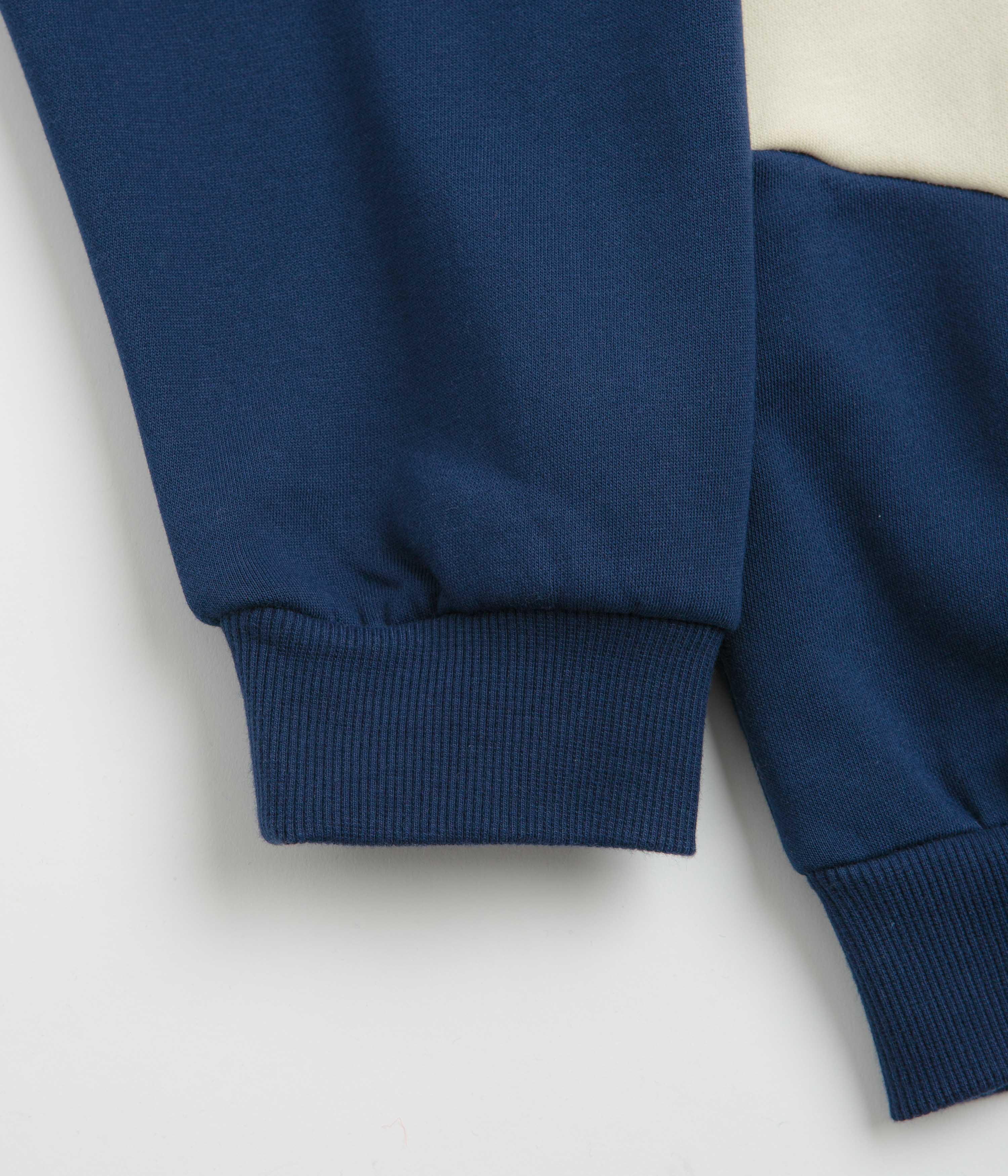 Helas Forma Quarter Zip Sweatshirt - Navy / Beige - Image 6