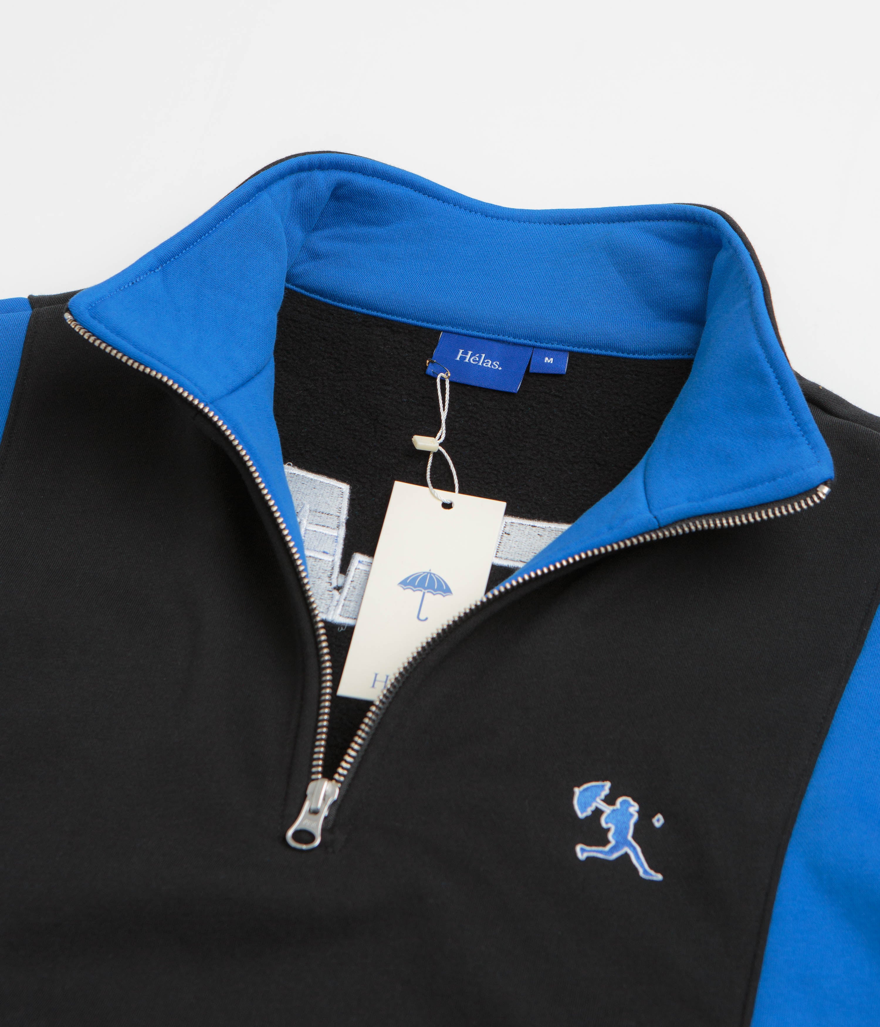 Helas Hoop Quarter Zip Sweatshirt - Blue / Black - Image 6