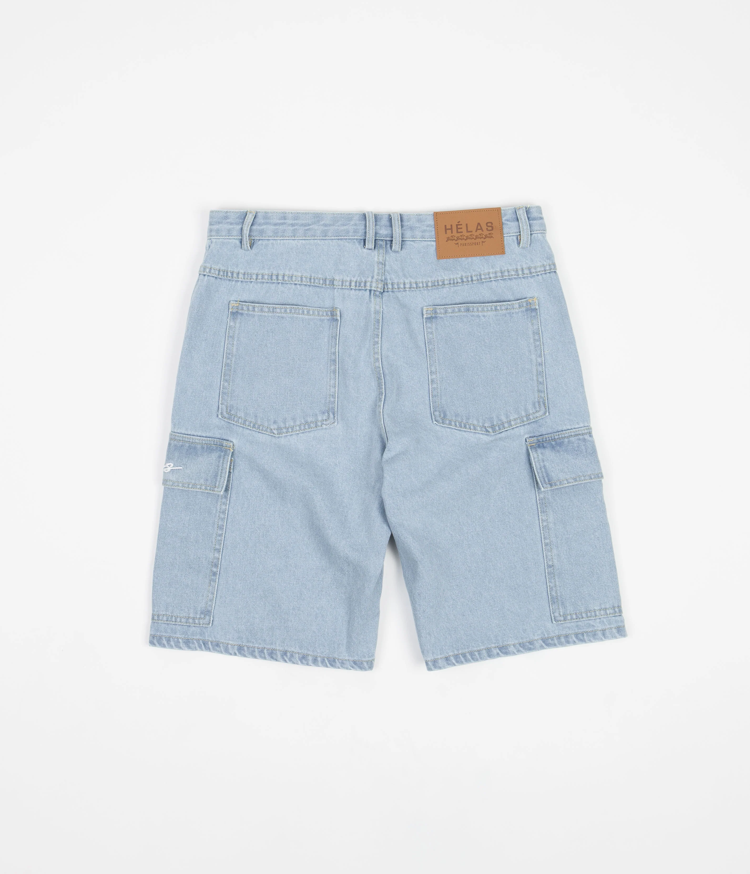 Helas Poke Denim Shorts - Blue - Image 3