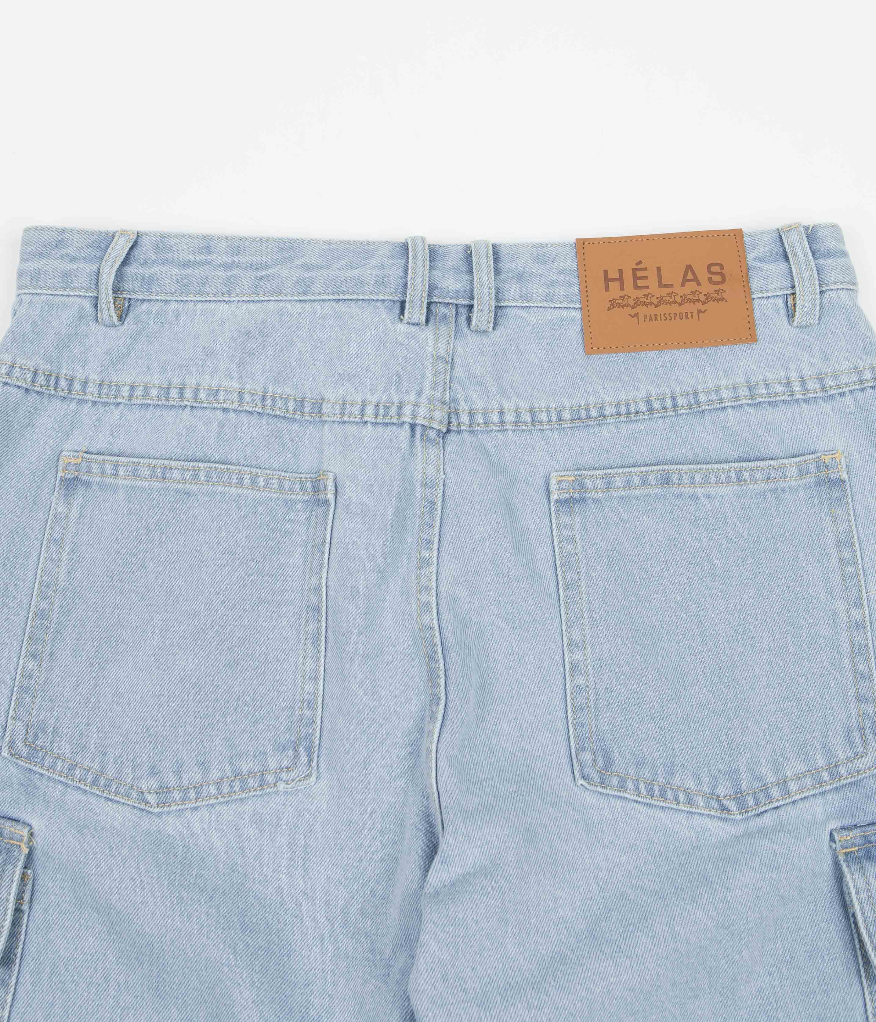 Helas Poke Denim Shorts - Blue - Image 6