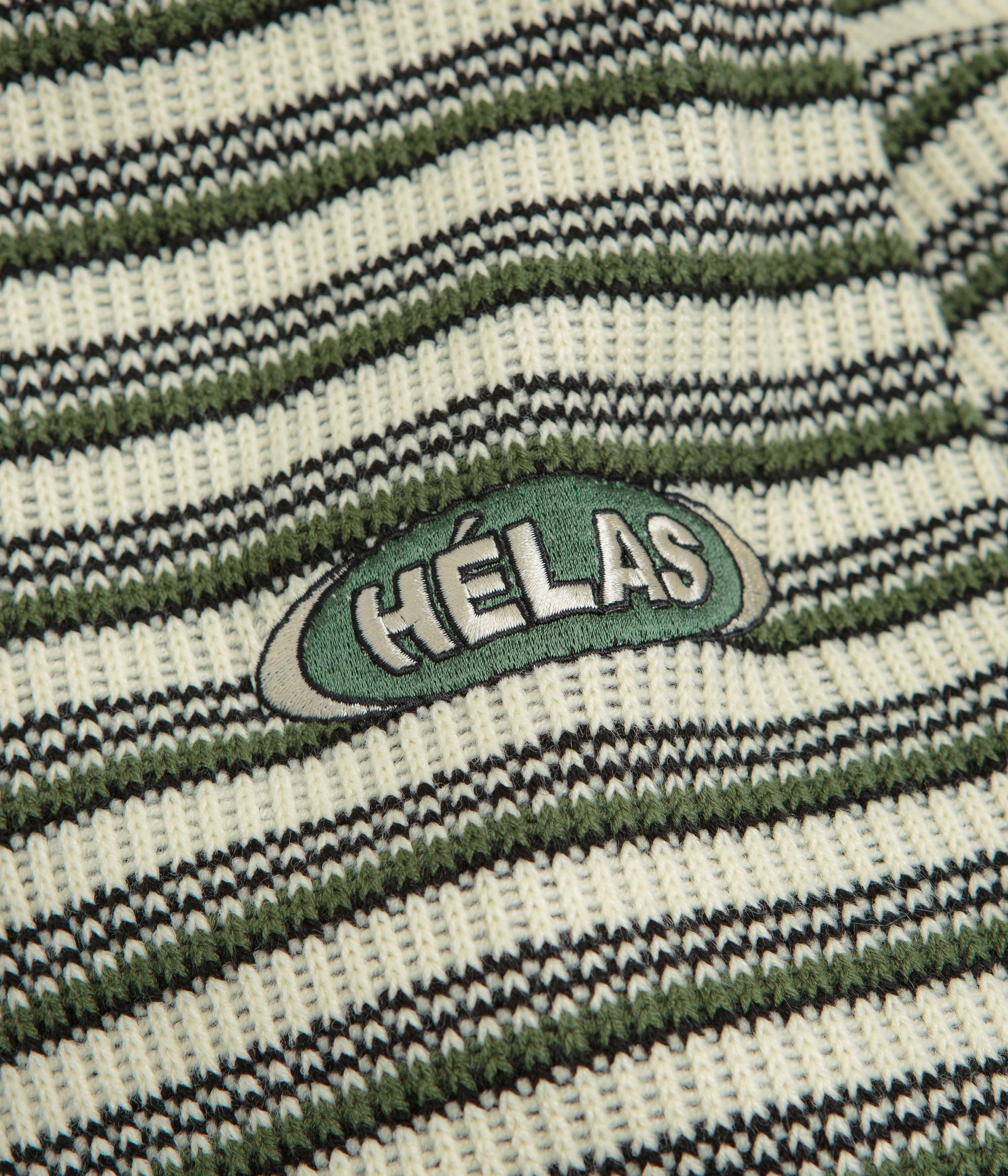 Helas Quentin Quarter Zip Knit Sweatshirt - Striped Multi - Image 3