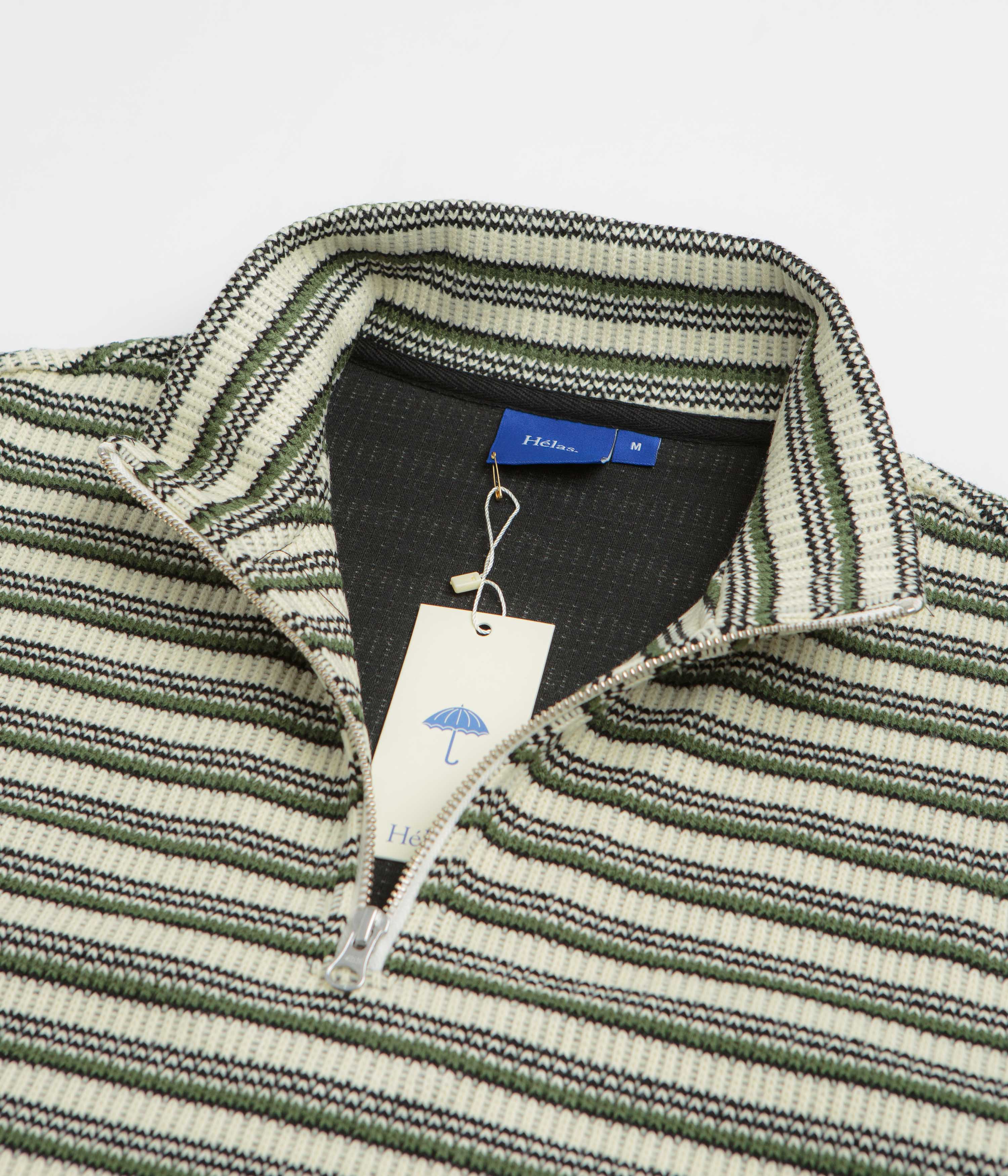 Helas Quentin Quarter Zip Knit Sweatshirt - Striped Multi - Image 4