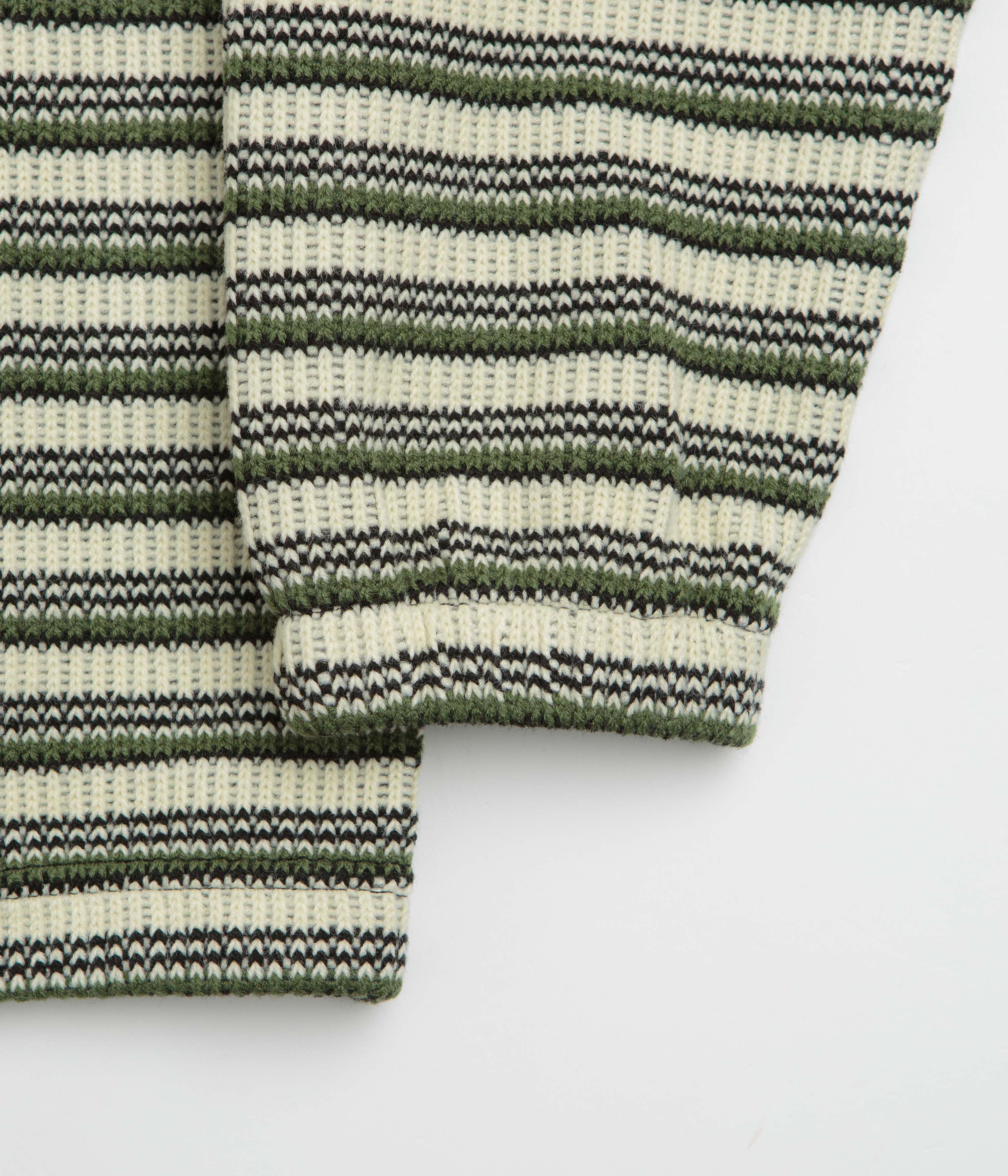 Helas Quentin Quarter Zip Knit Sweatshirt - Striped Multi - Image 5