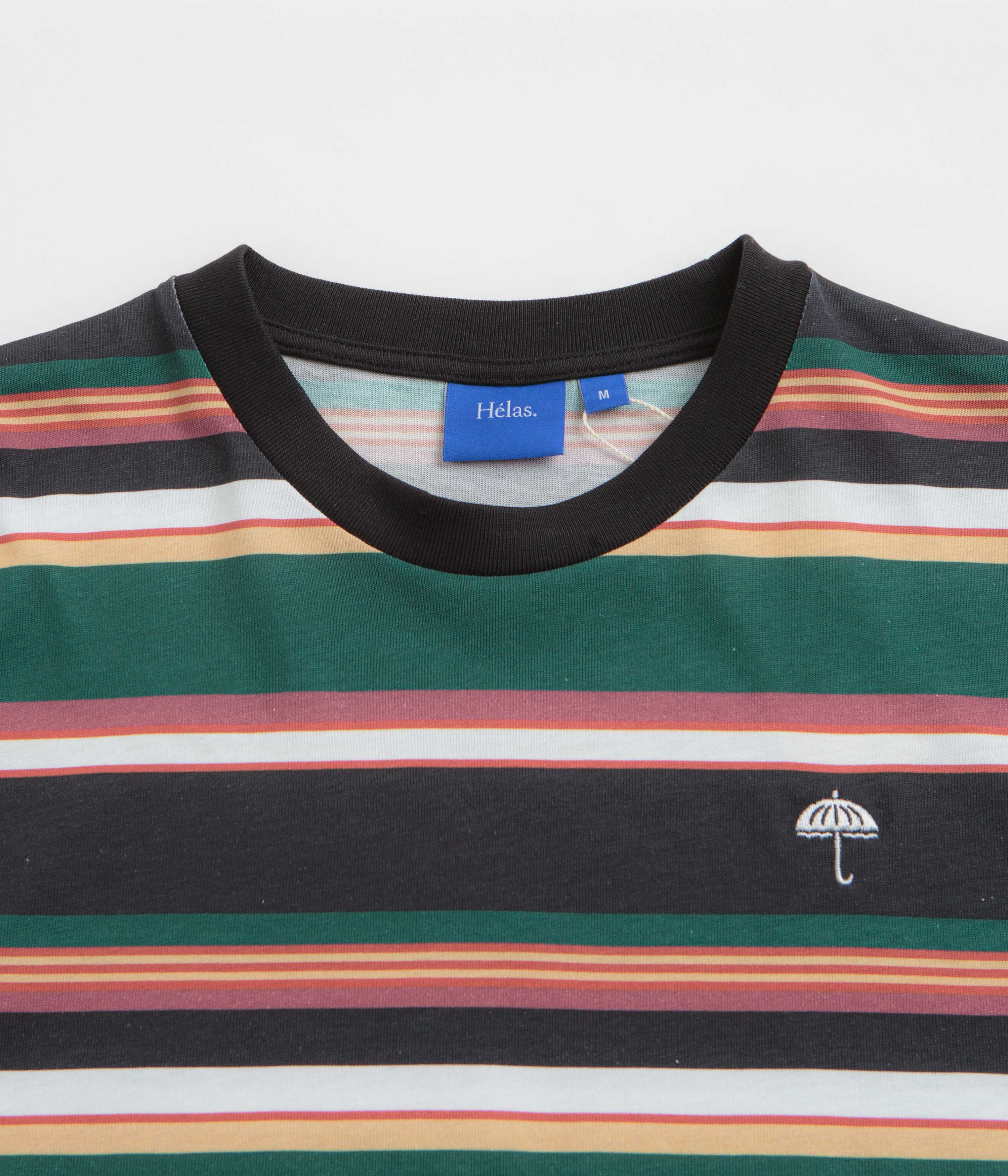 Helas Rayures T-Shirt - Green / Black - Image 2