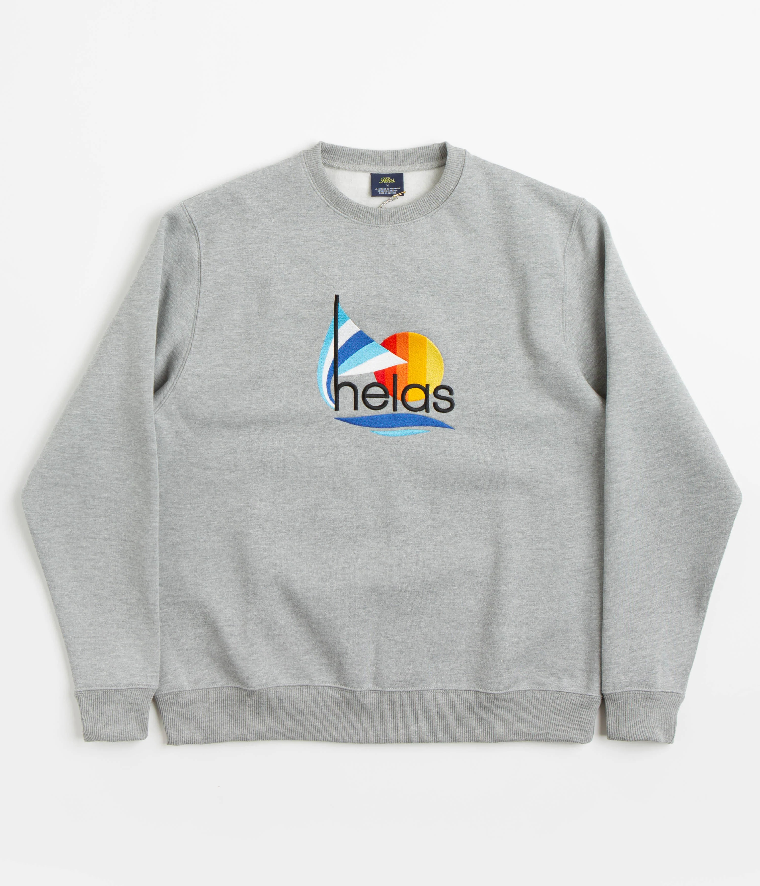 Helas Sail Crewneck Sweatshirt - Heather Grey