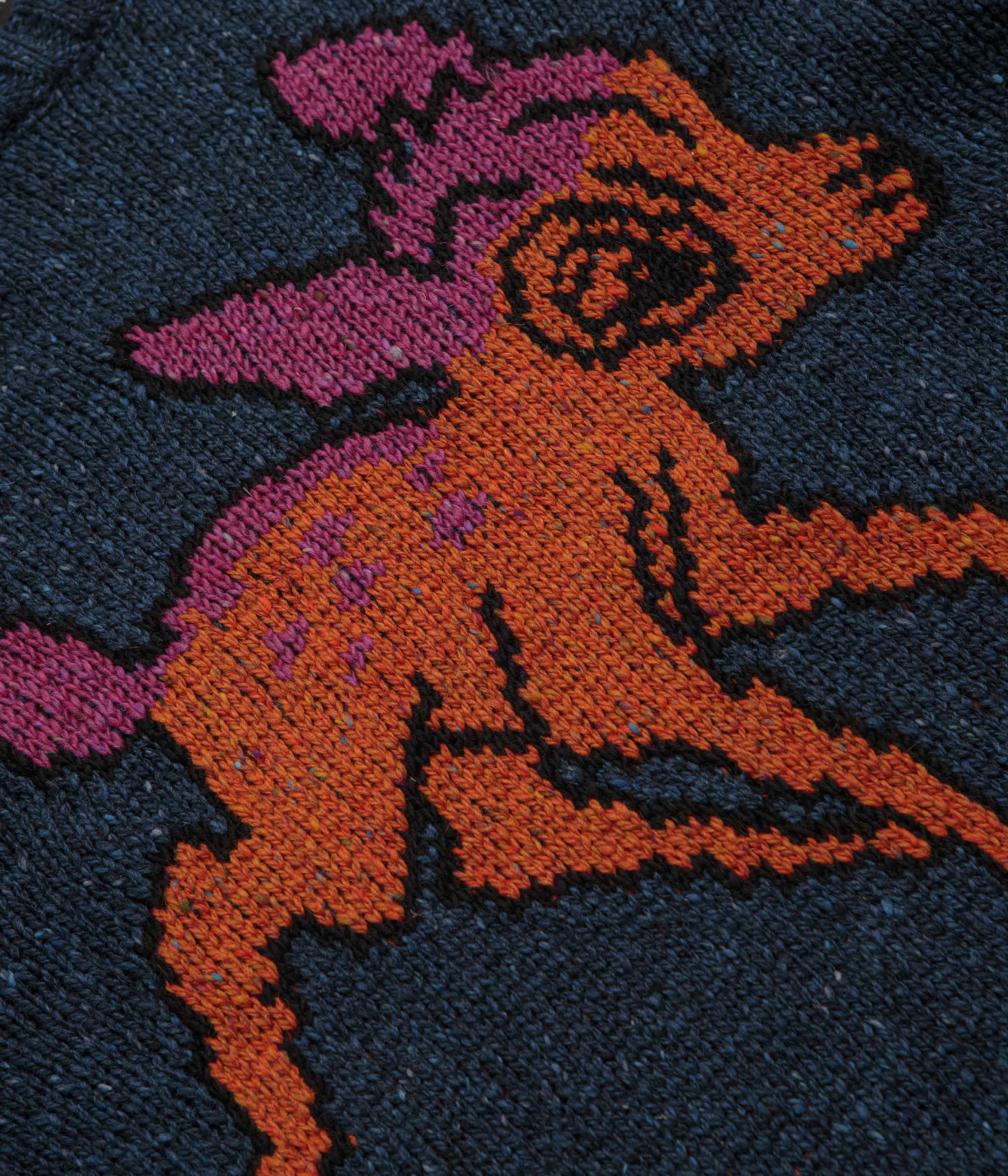 Howlin' Cosmic Deer Sweatshirt - Blue - Image 3