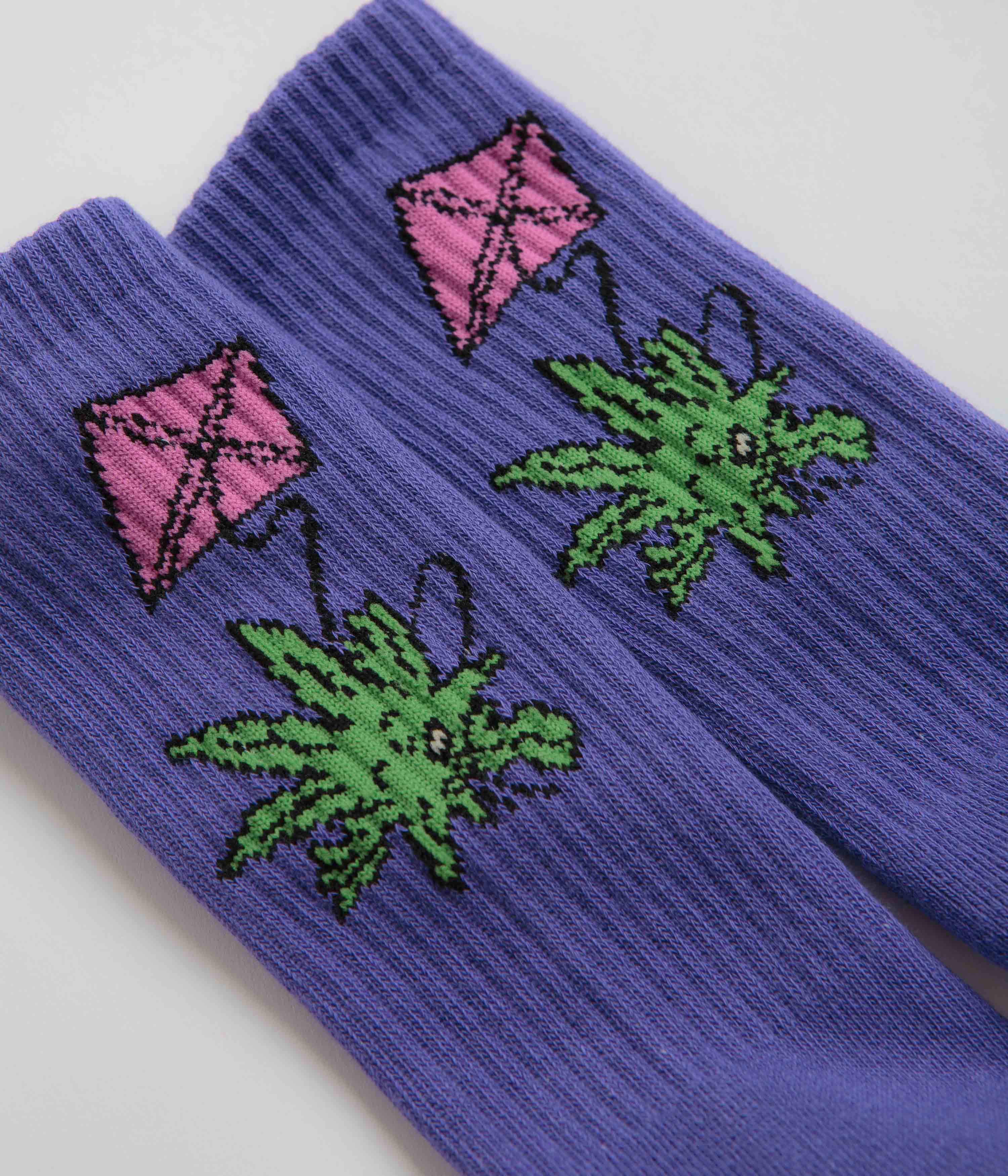 HUF As A Kite Crew Socks - Purple - Image 2