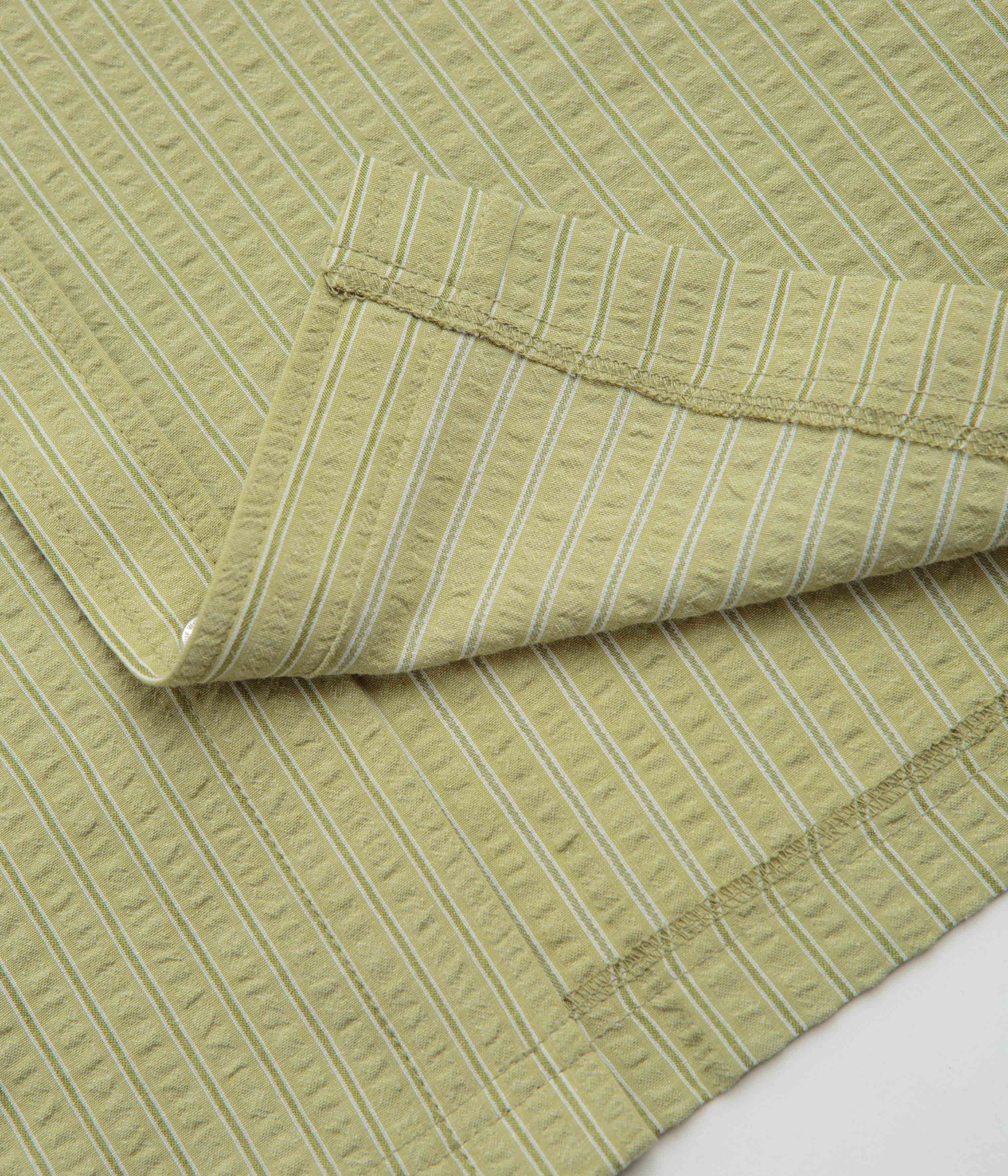 HUF Big Block Striped Short Sleeve Shirt - Dried Herb - Image 4