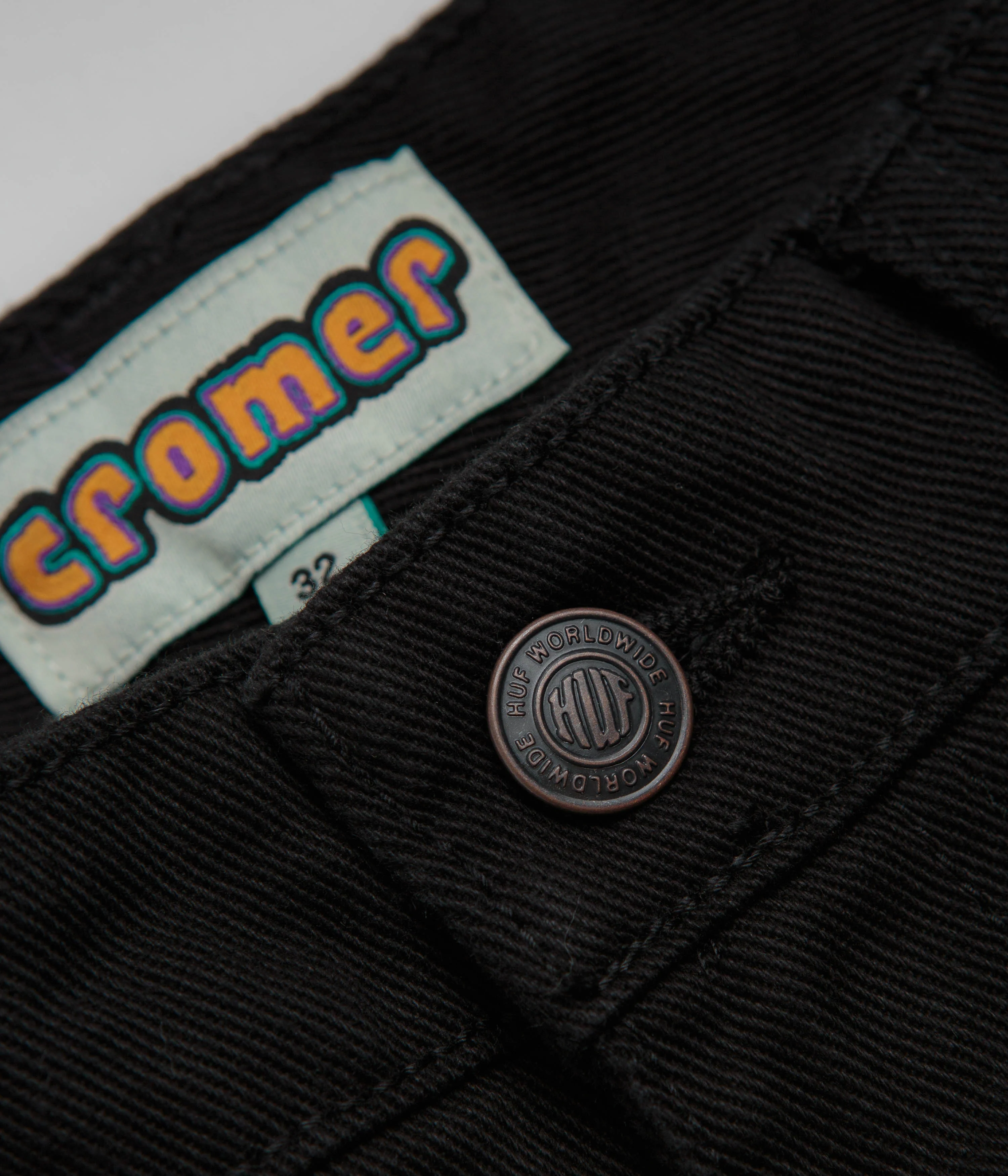 HUF Cromer Jeans - Black / Copper - Image 5