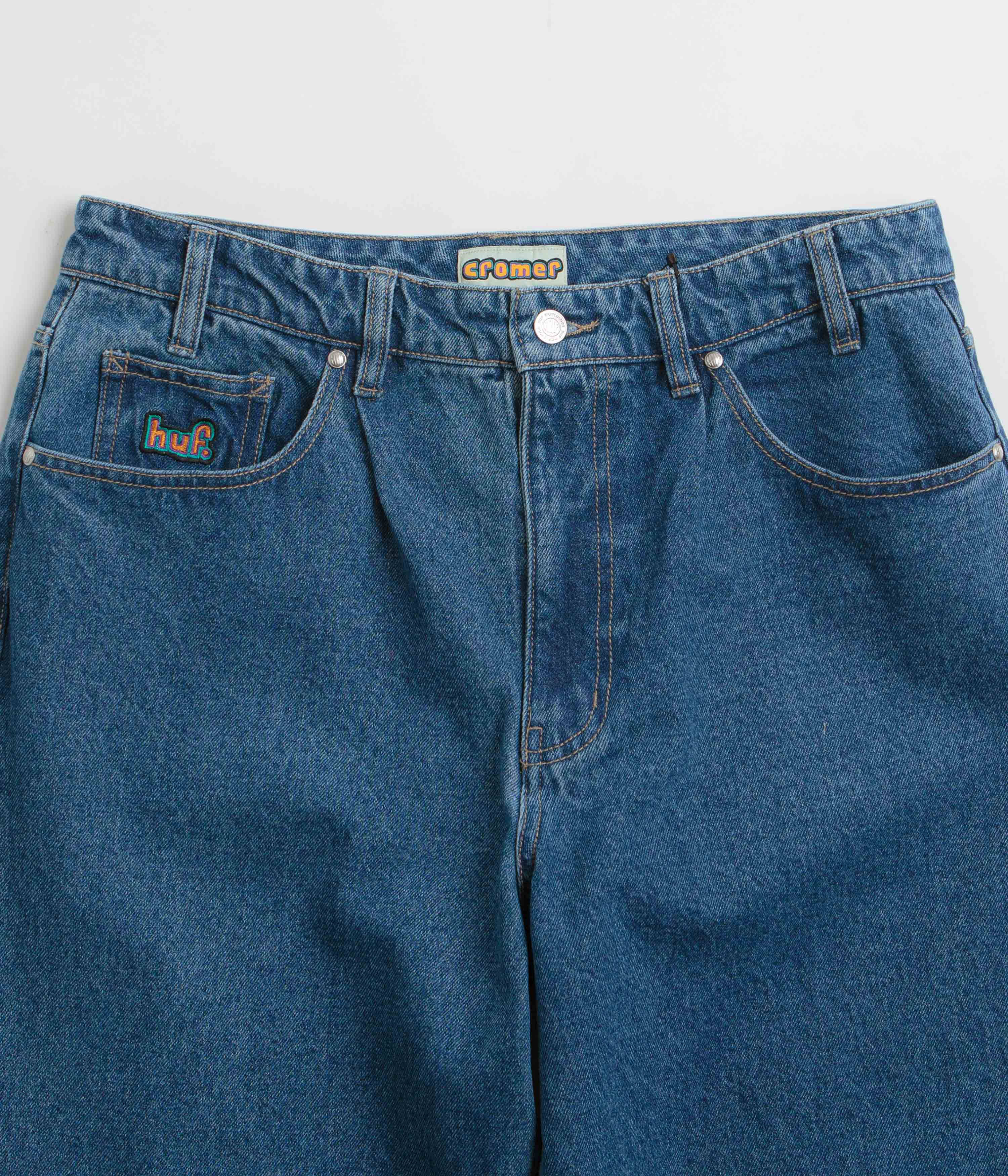HUF Cromer Jeans - Stone Wash Indigo - Image 4