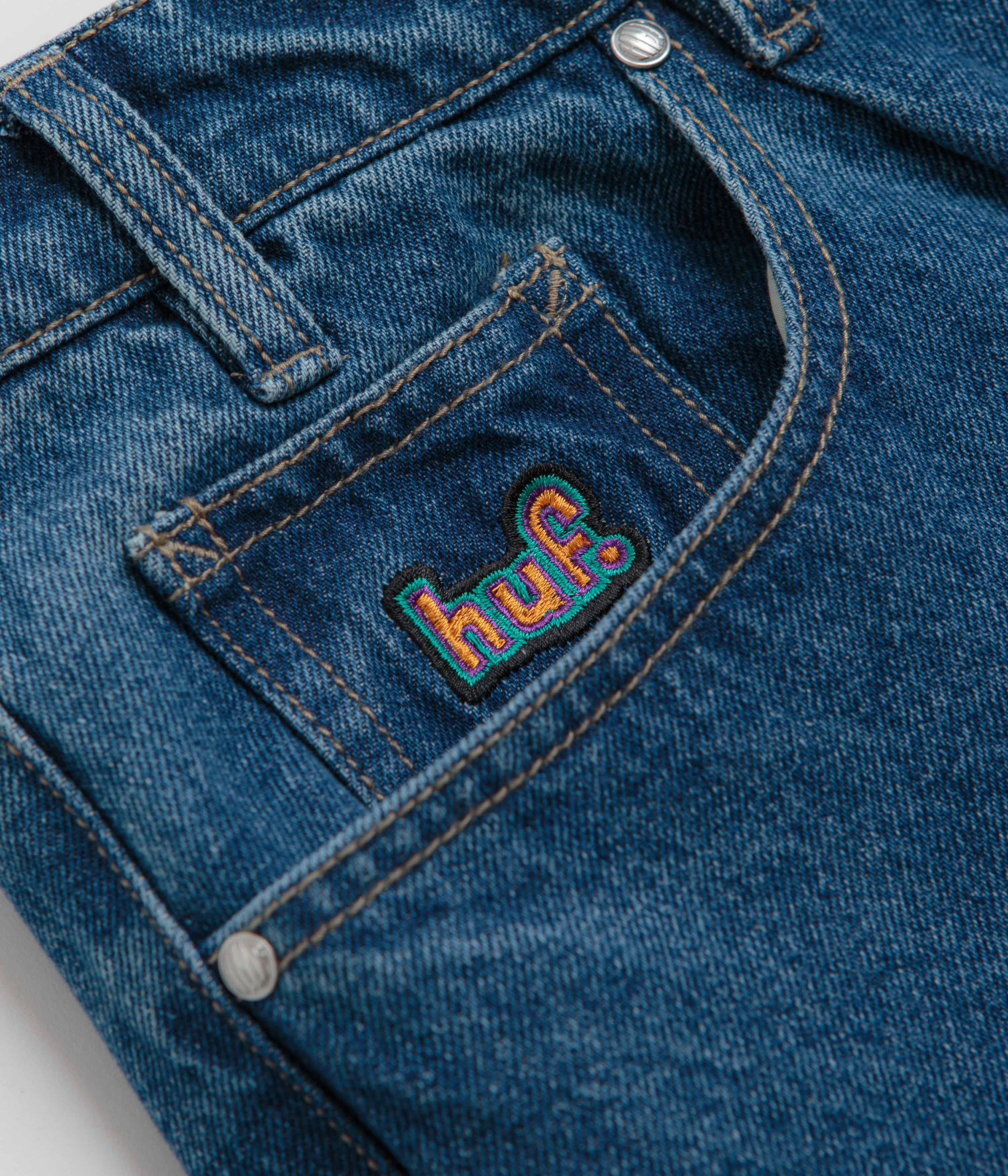 HUF Cromer Jeans - Stone Wash Indigo - Image 7