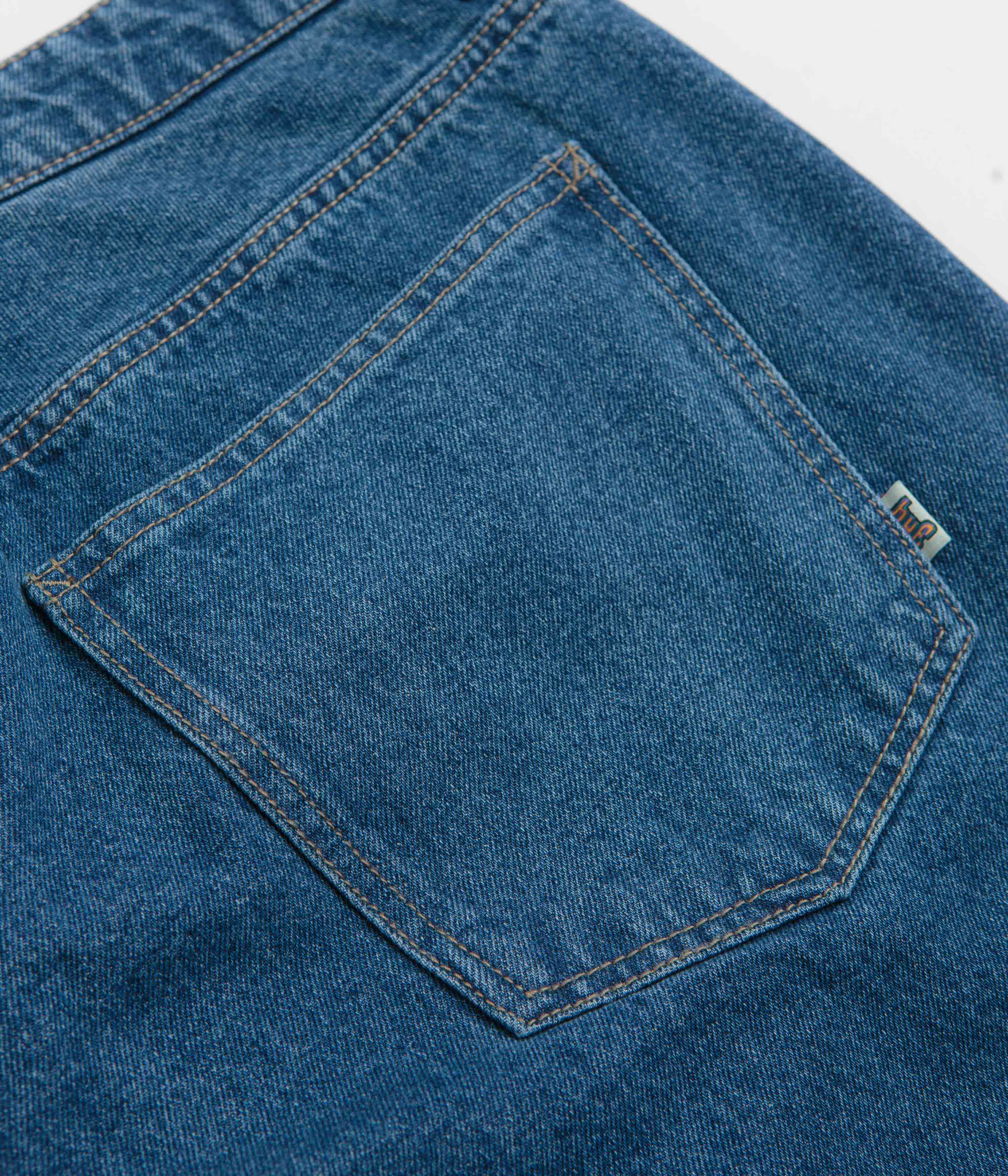 HUF Cromer Jeans - Stone Wash Indigo - Image 8